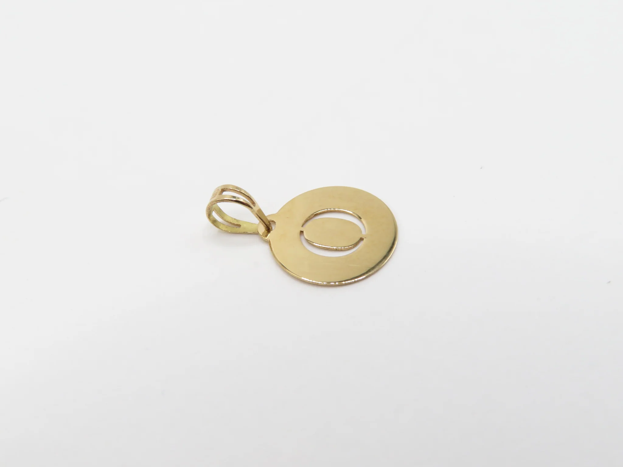 19.25k Yellow Gold Stencil Initial Pendant - Image 24