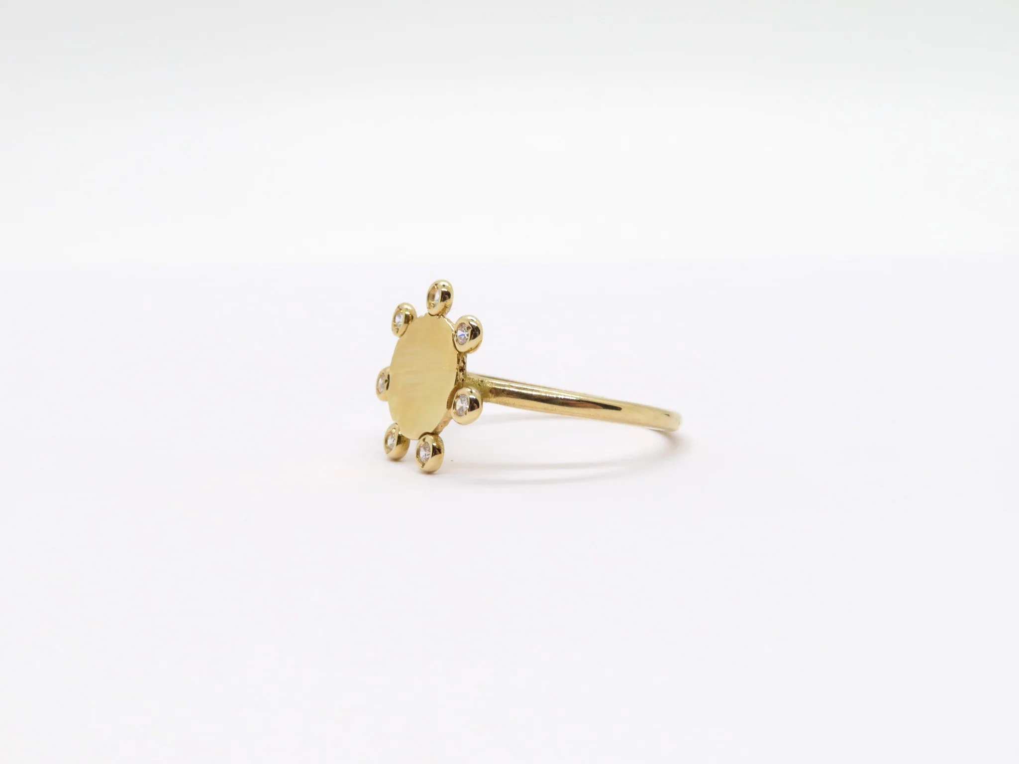 19.25k Yellow Gold Sunburst Ring