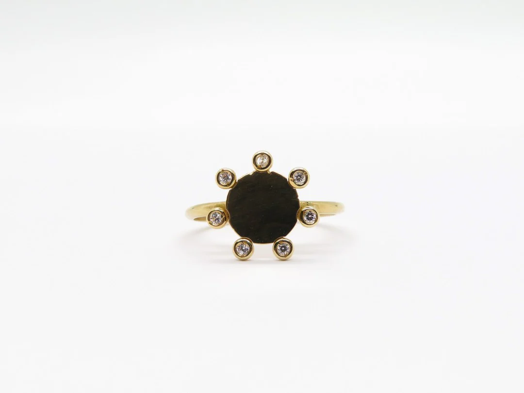 19.25k Yellow Gold Sunburst Ring - Image 3
