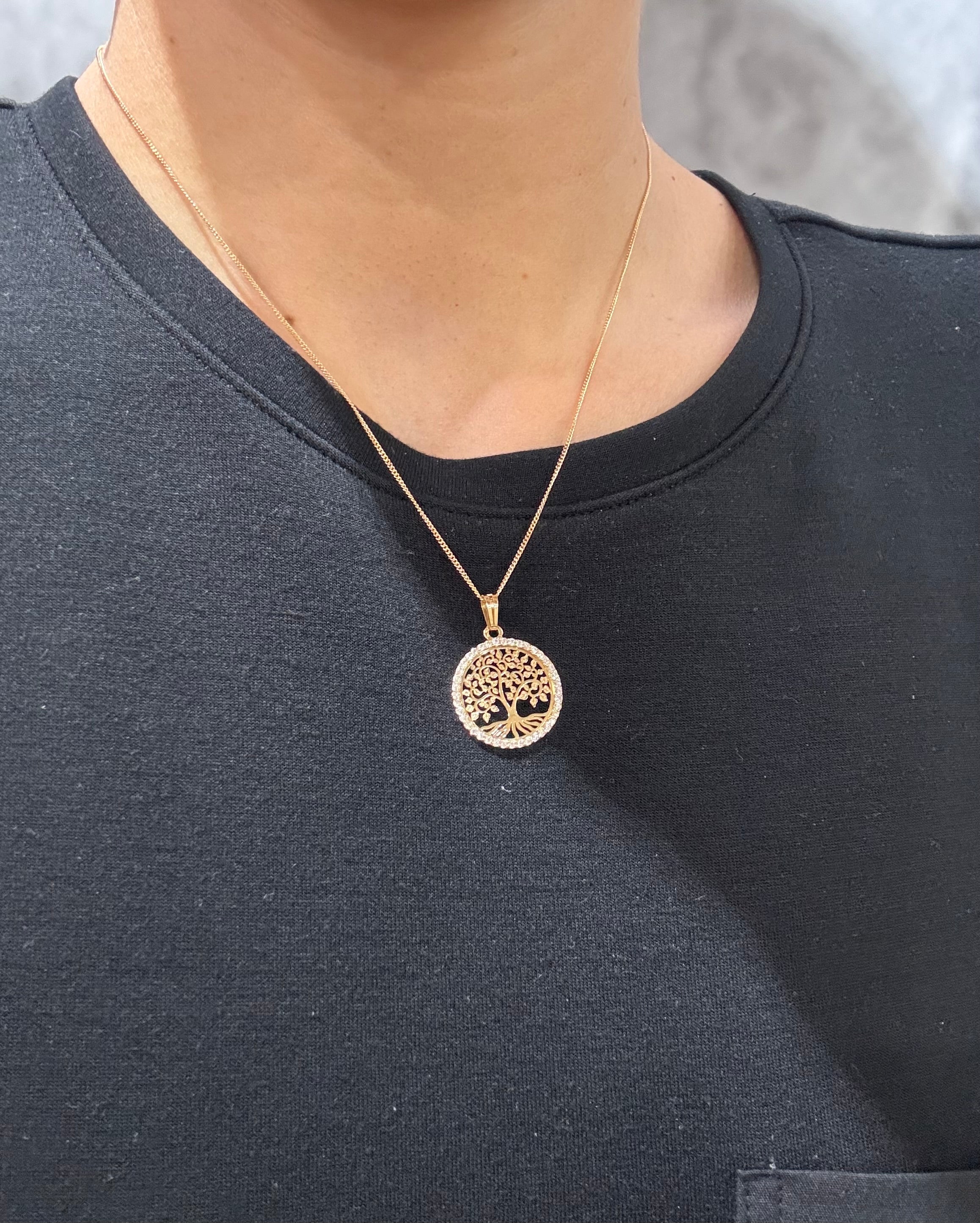 19.25k Yellow Gold Tree of Life Pendant - Image 7