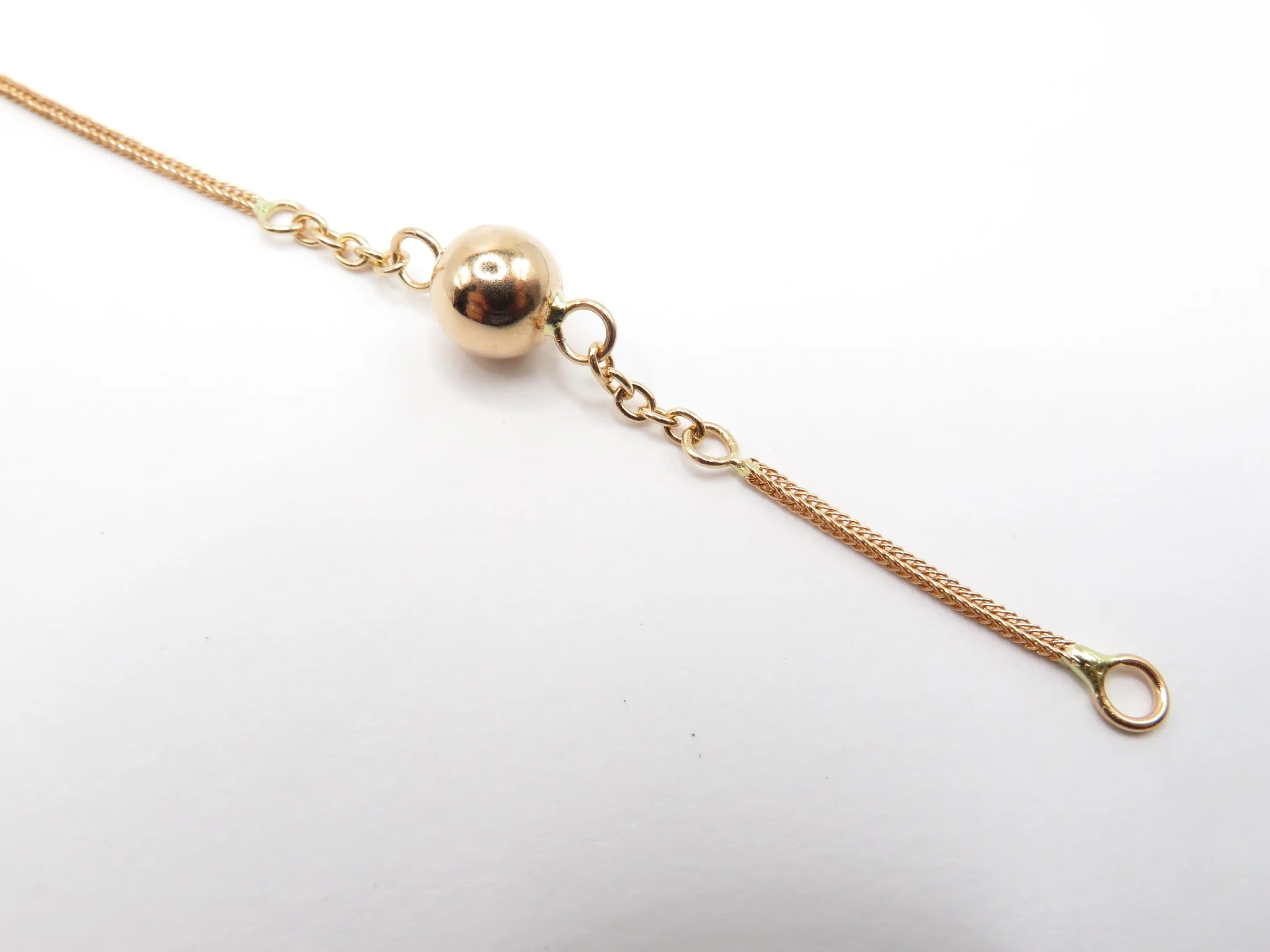 19.25k Yellow Gold Triple Ball & Link Bracelet - Image 5