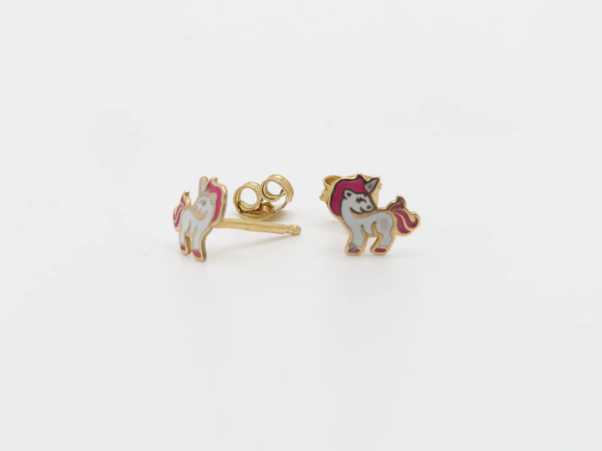 19.25k Yellow Gold Unicorn Studs - Image 3