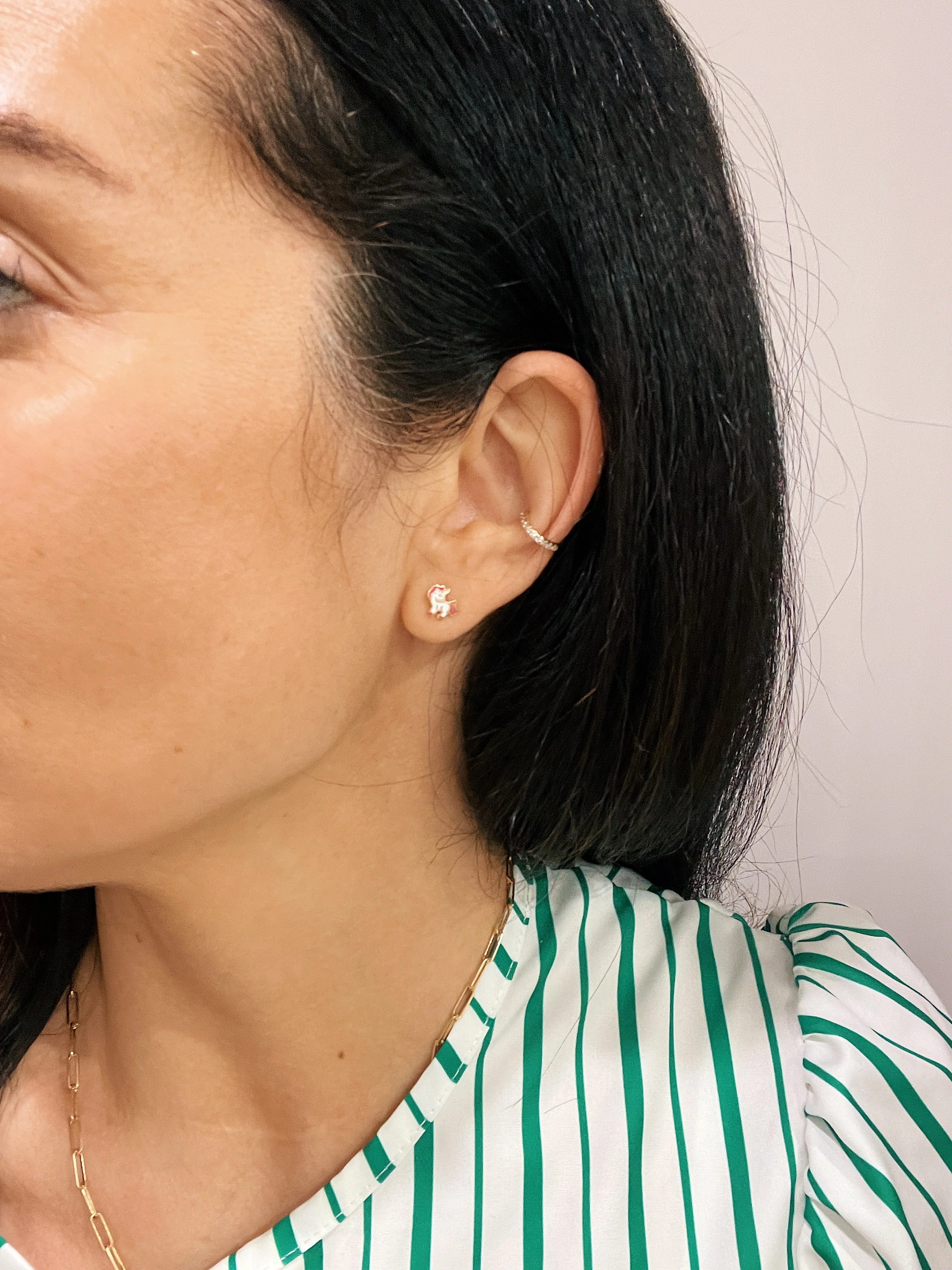 19.25k Yellow Gold Unicorn Studs - Image 4