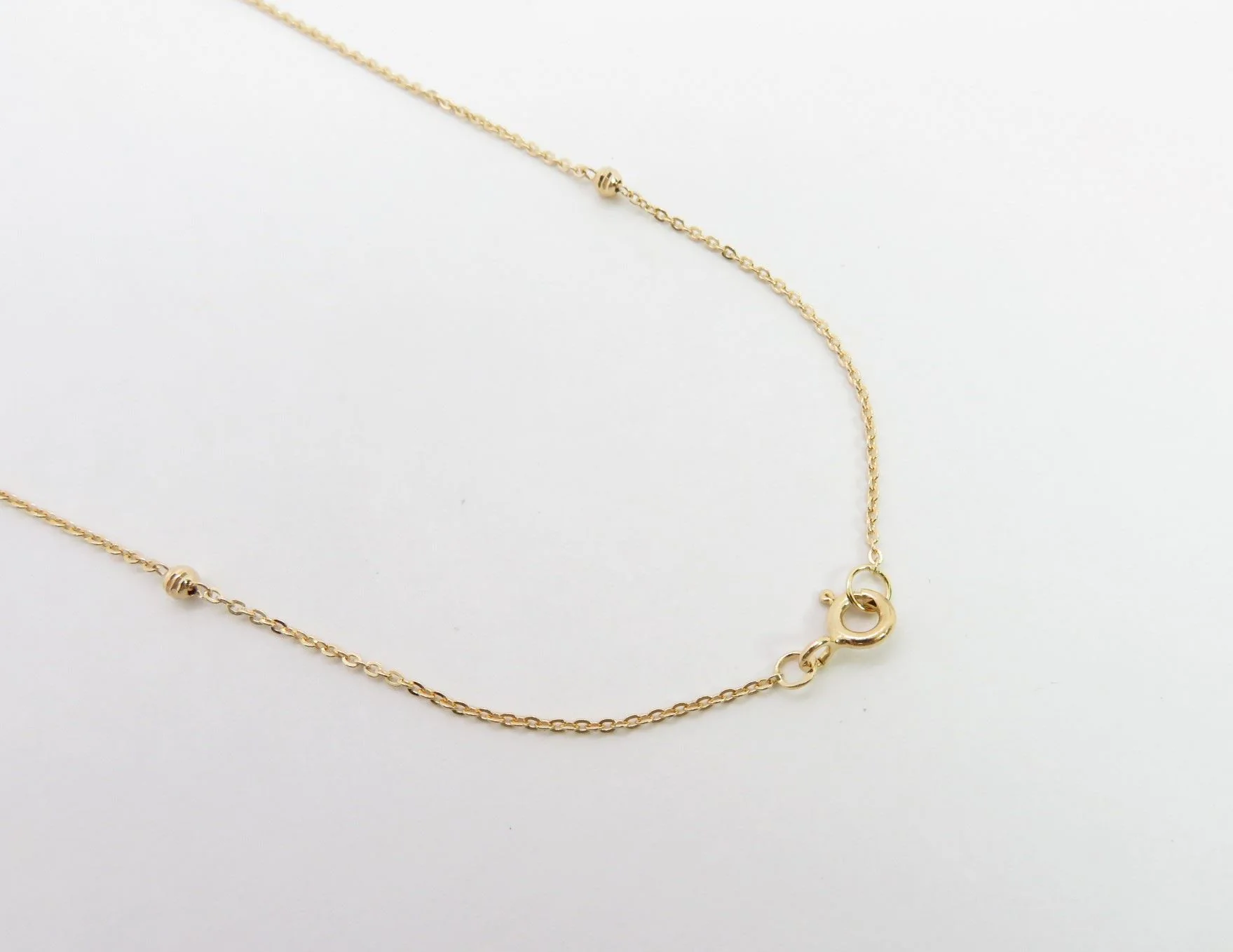 19.25k Yellow Gold Ball and Cable Necklace - Image 3