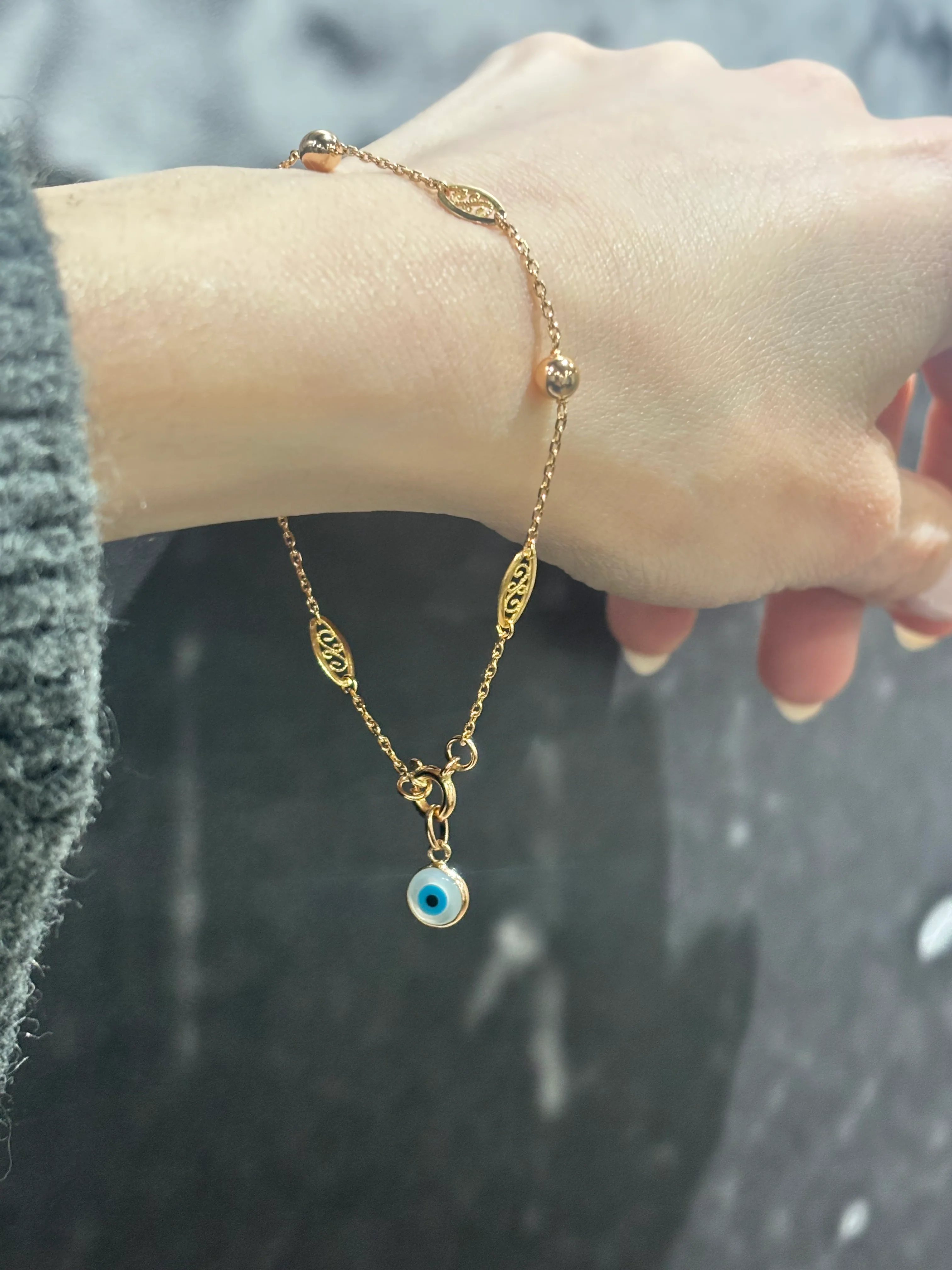 19.25k Yellow Gold Mati Charm - Image 2