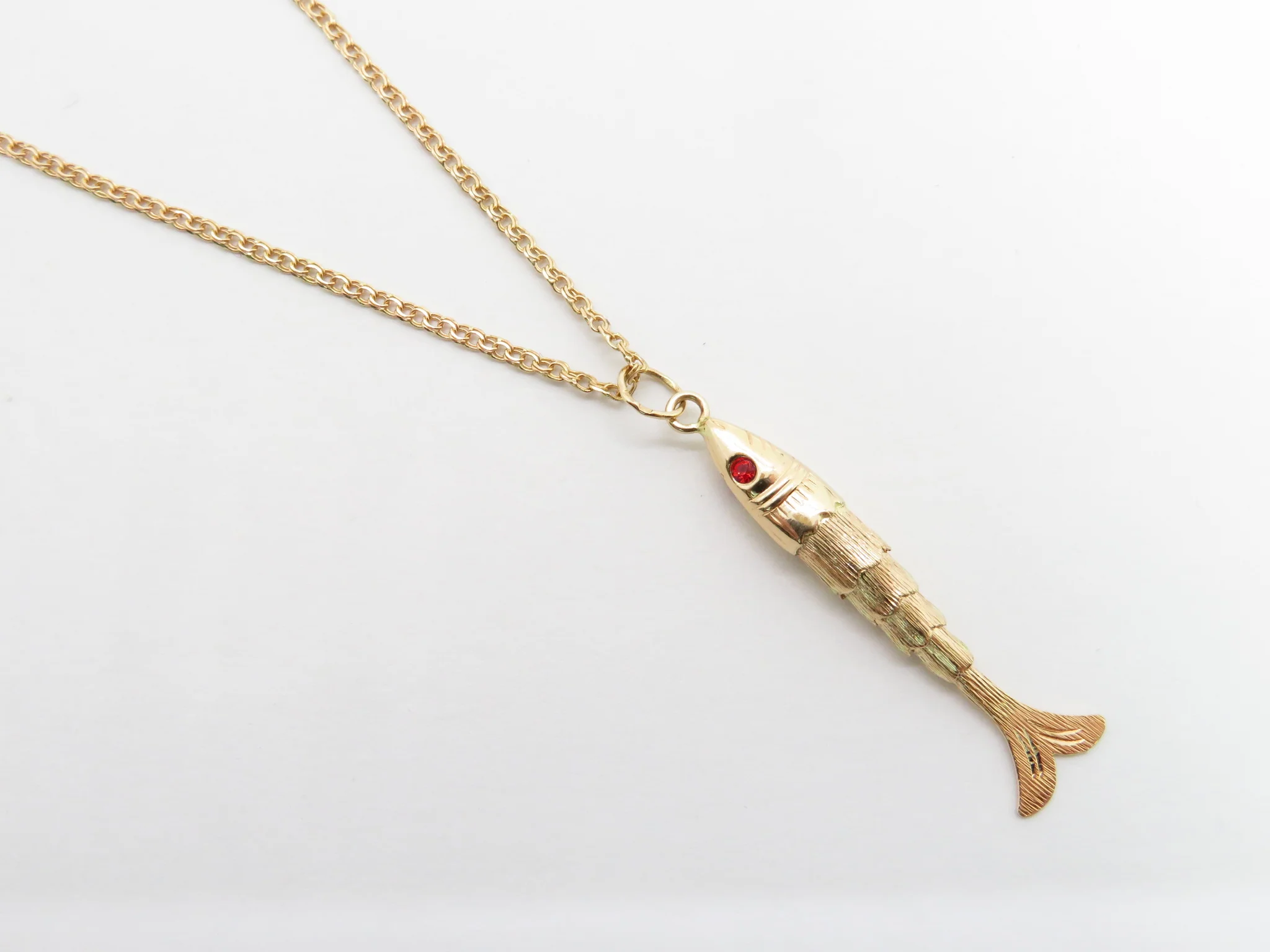 19.25k Yellow Gold Sardine Pendant - Image 9