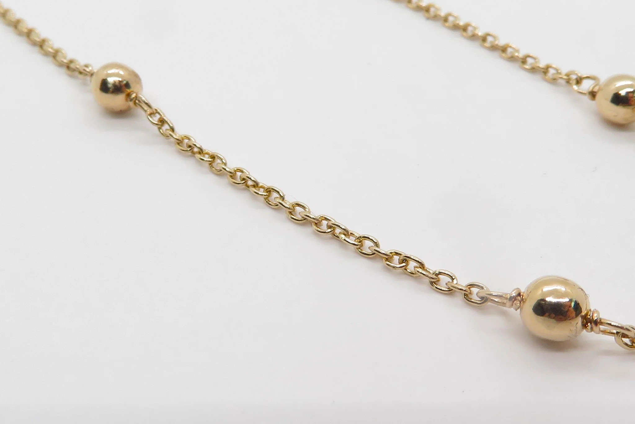 19.25k Yellow Gold Ball Link Necklace - Image 3