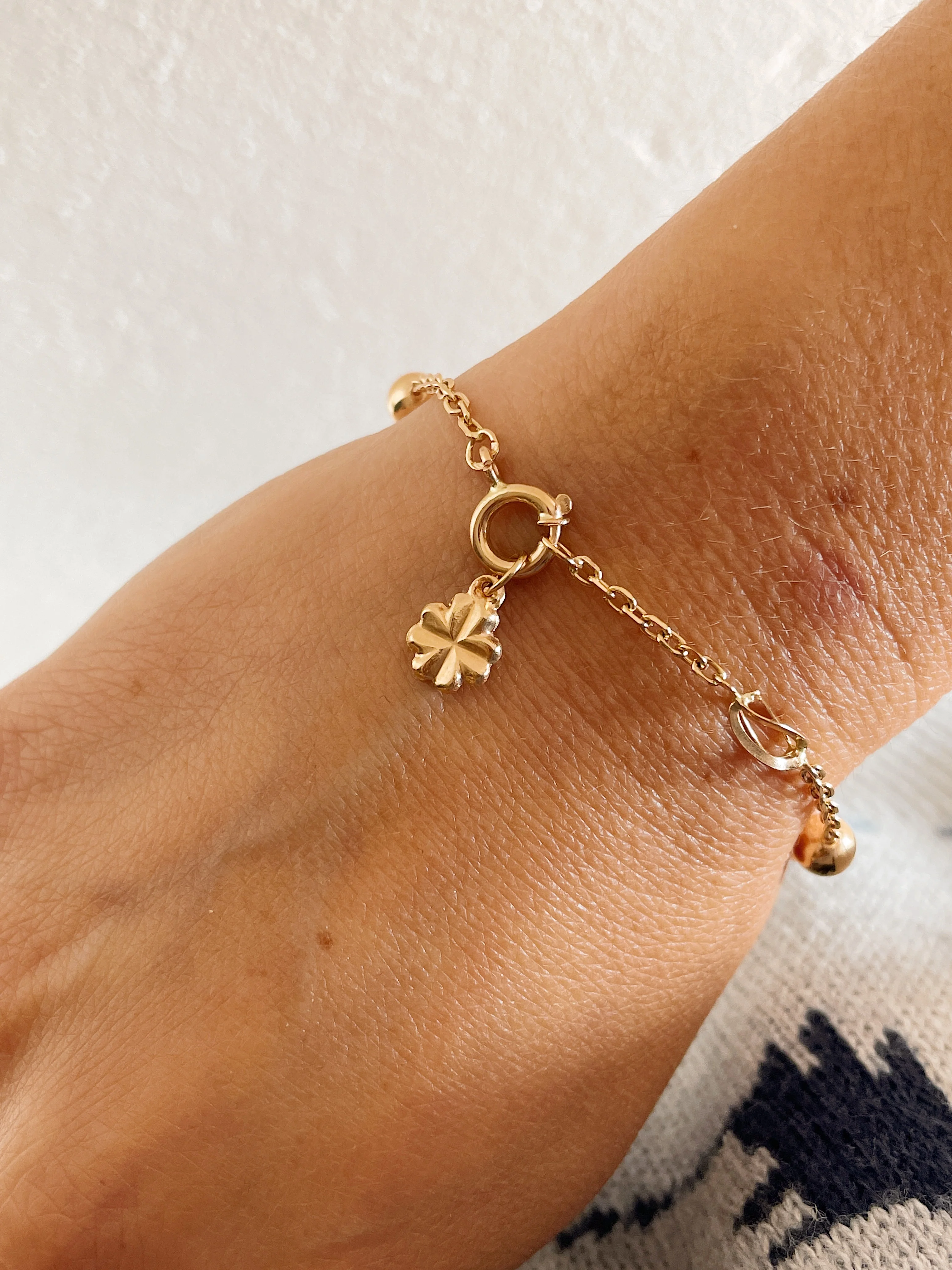 19.25k Yellow Gold Four Leaf Clover - Image 5