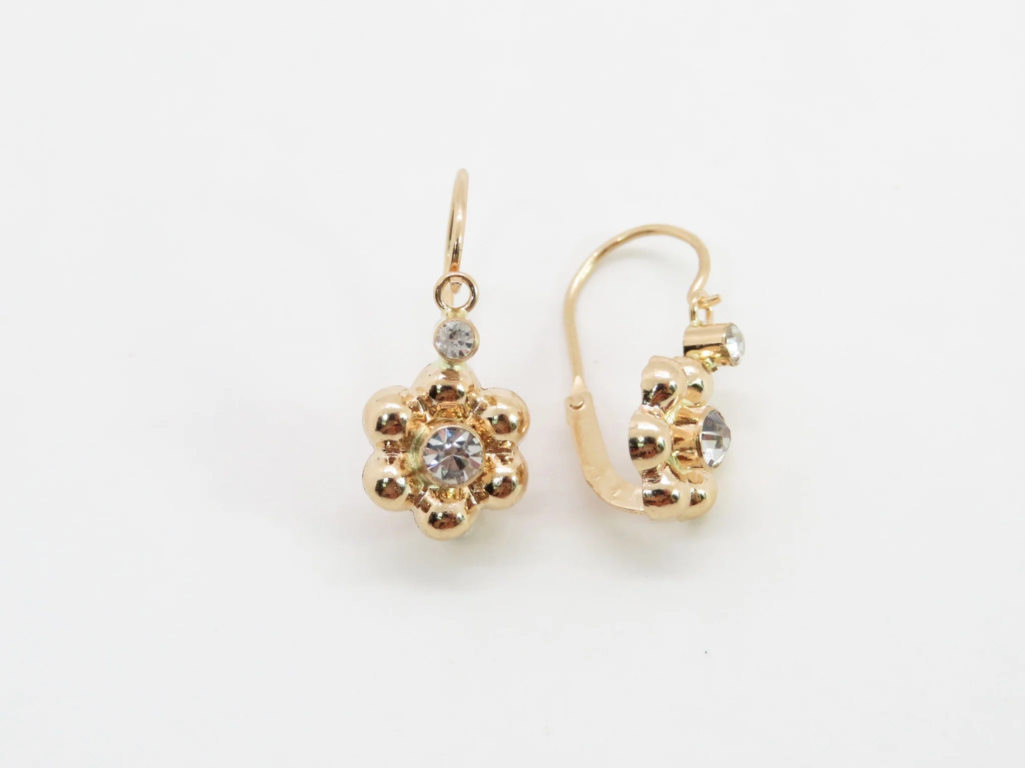 19.25k Yellow Gold Daisy Drop Earrings