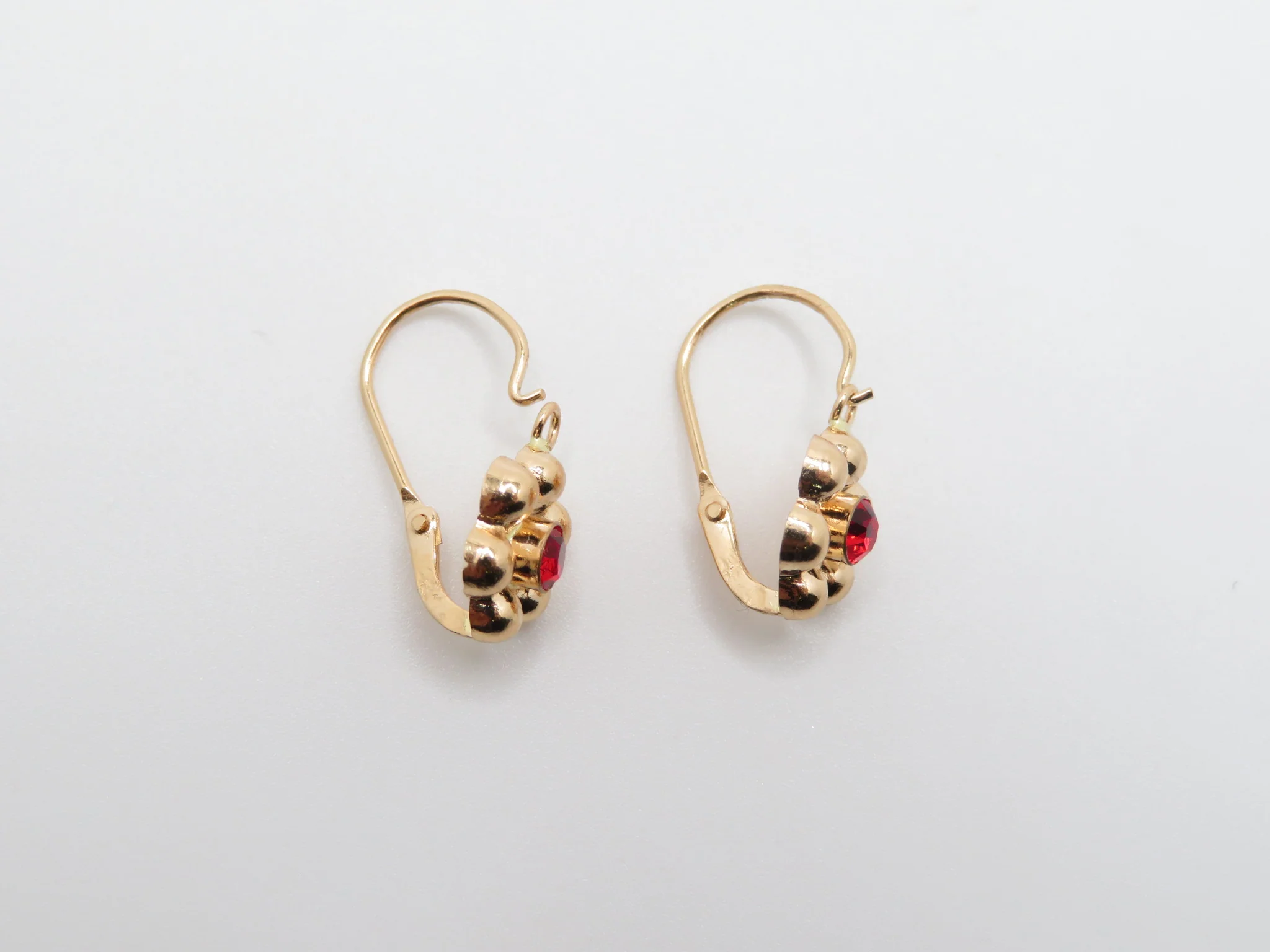 19.25k Yellow Gold Daisy Drop Earrings - Image 4