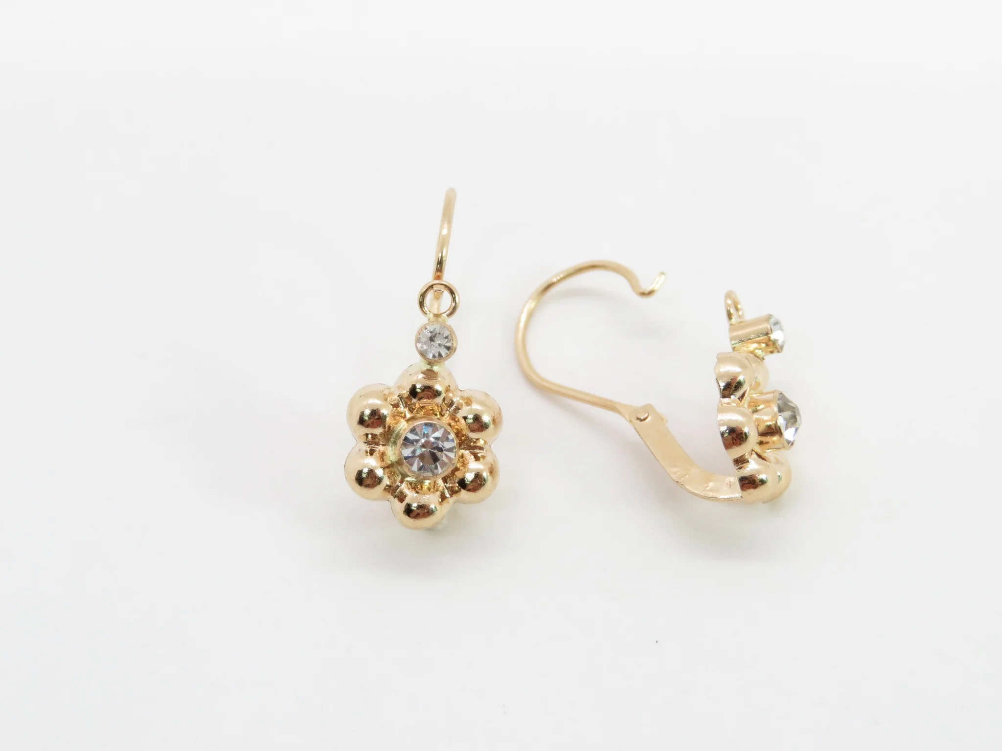 19.25k Yellow Gold Daisy Drop Earrings - Image 6