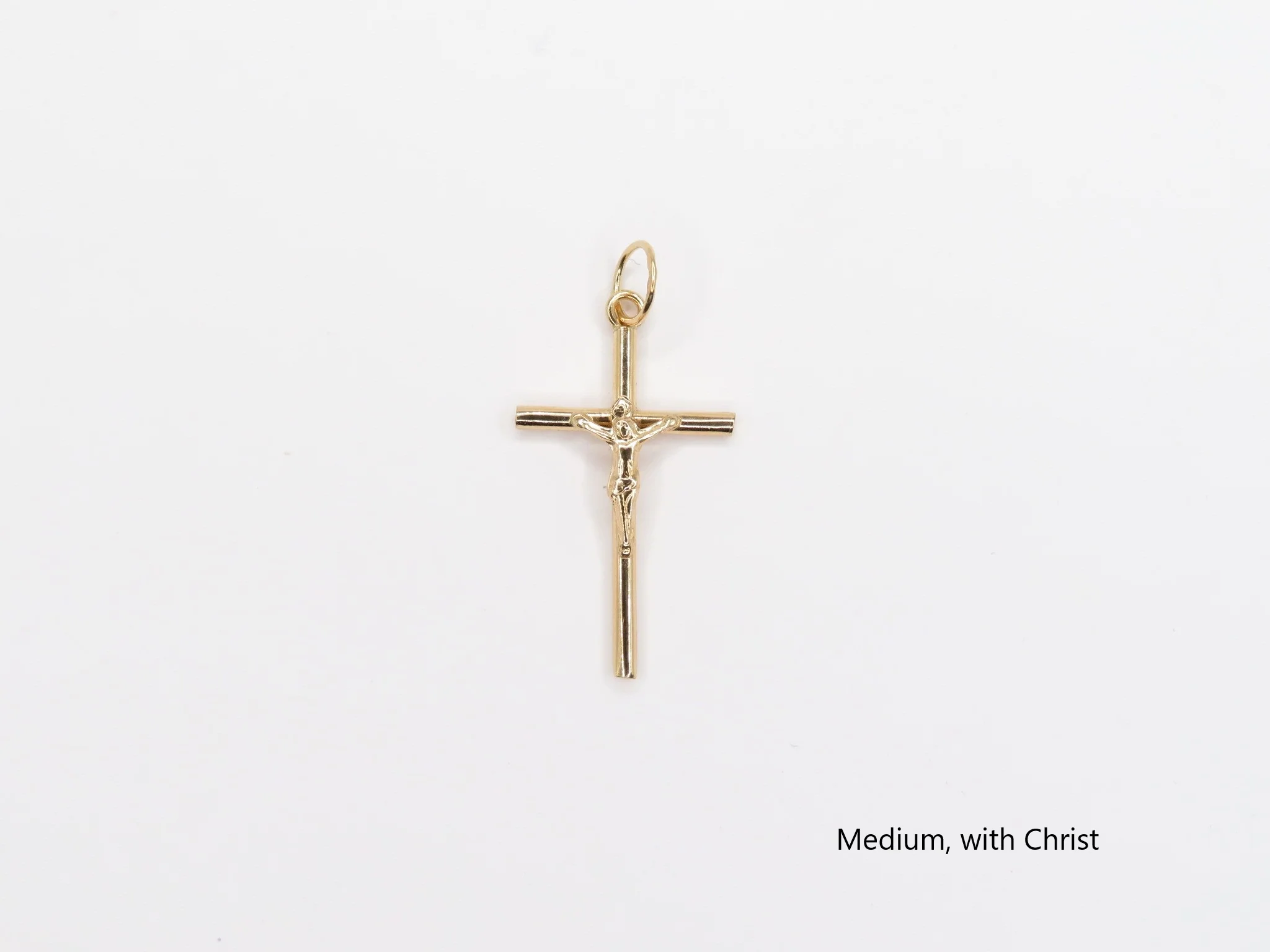 19.25k Yellow Gold Hollow Traditional Rounded Cross - Image 5