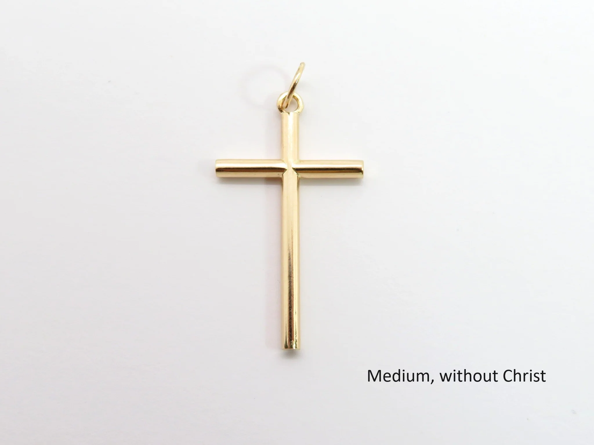 19.25k Yellow Gold Hollow Traditional Rounded Cross - Image 6
