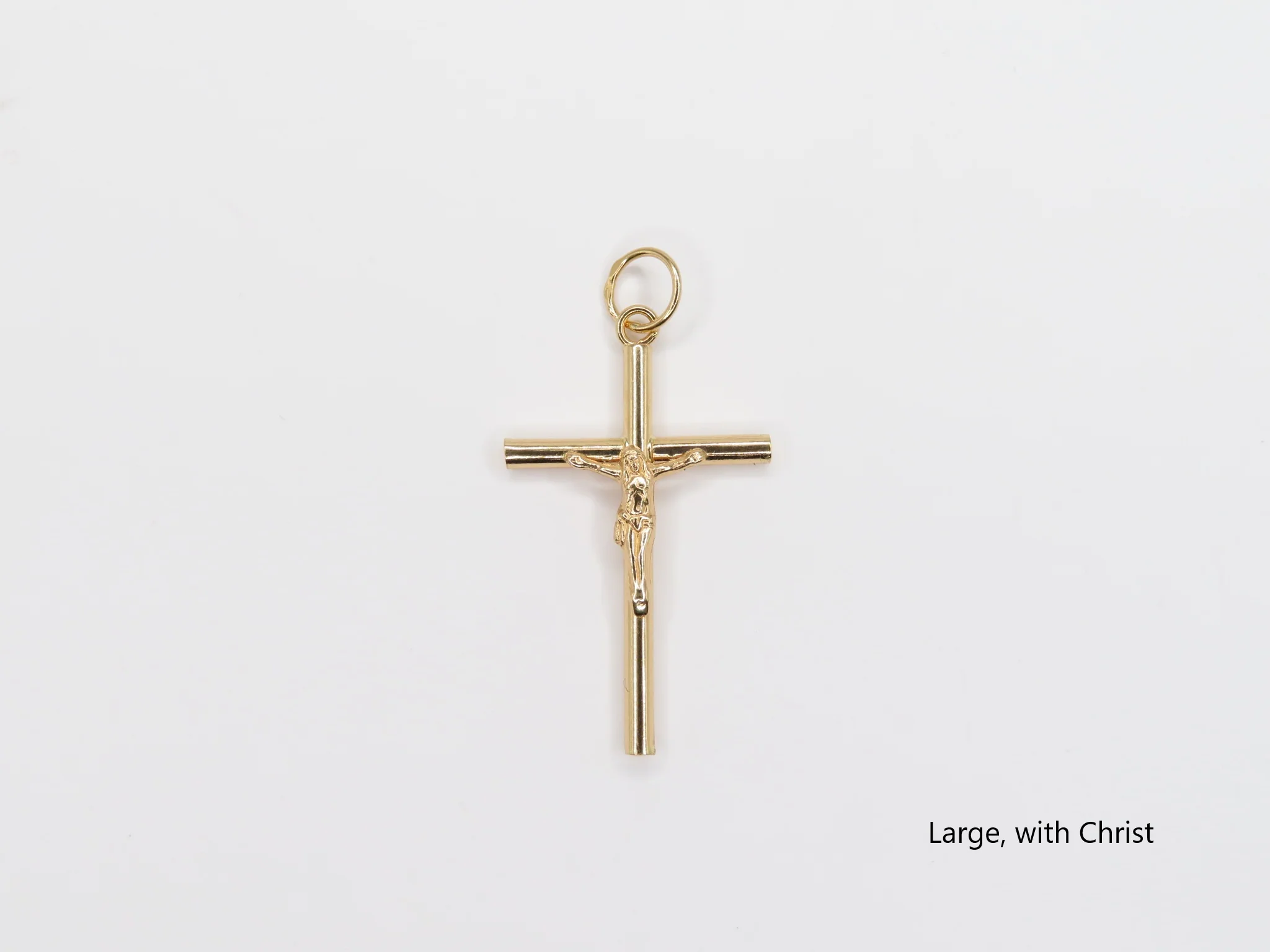 19.25k Yellow Gold Hollow Traditional Rounded Cross - Image 7