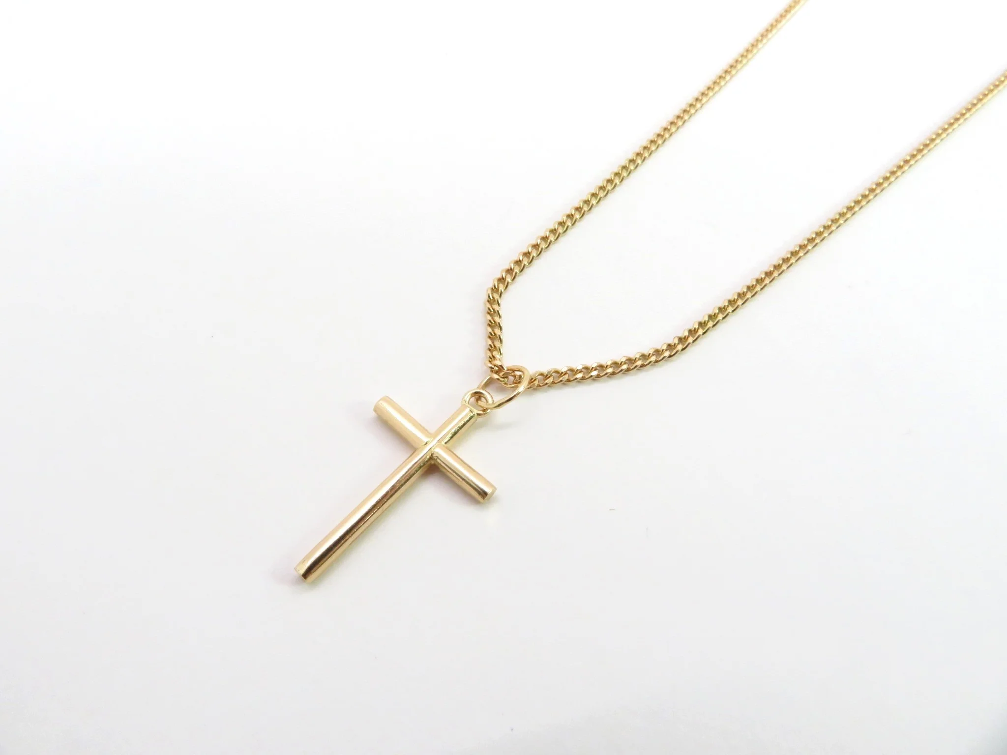 19.25k Yellow Gold Hollow Traditional Rounded Cross - Image 9