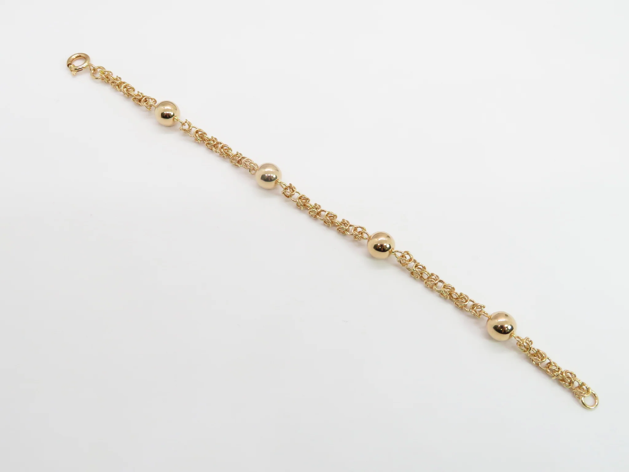 19.25k Yellow Gold Interlocking Ball Bracelet - Image 5