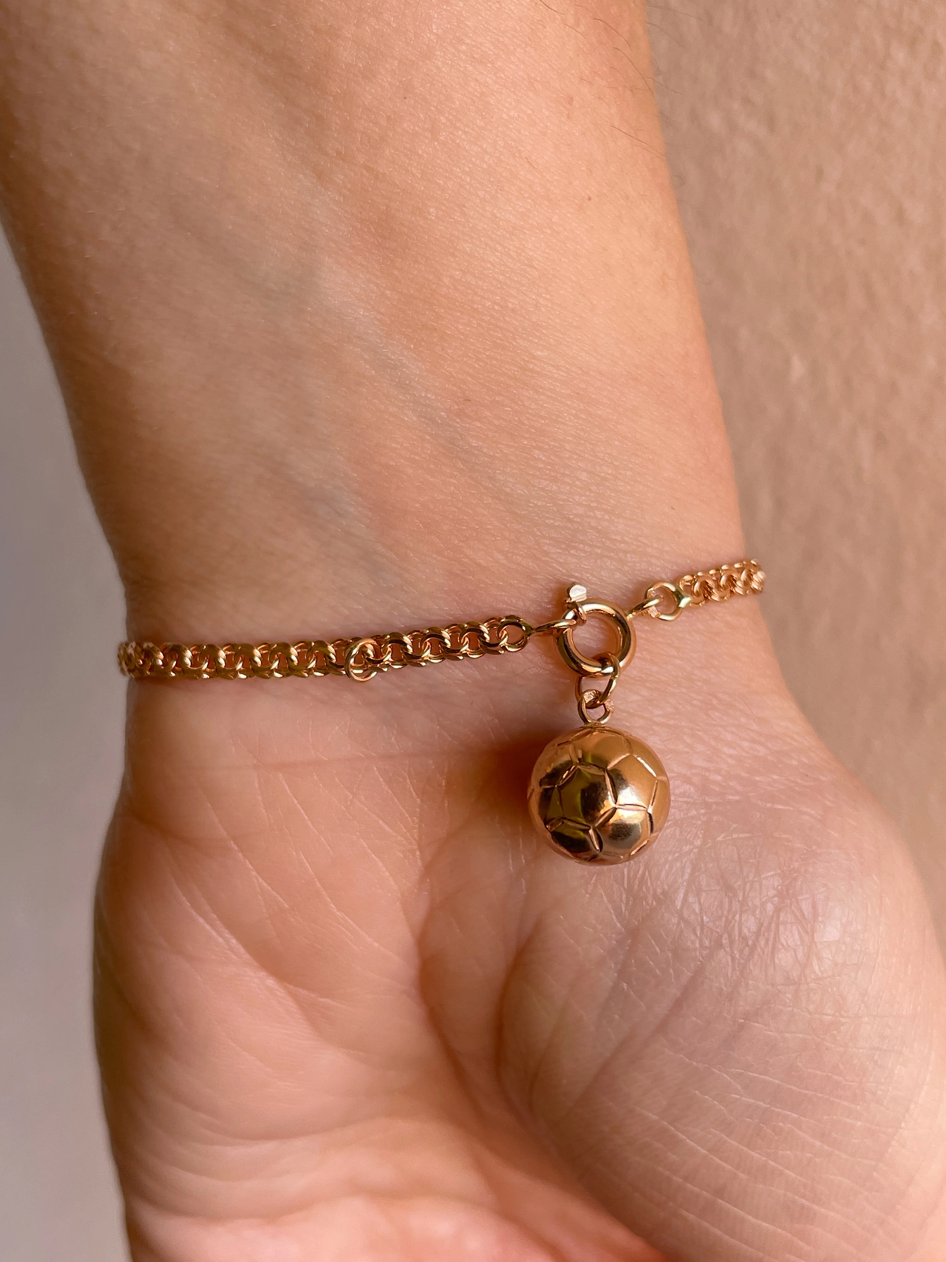 19.25k Yellow Gold Soccer Ball Charm - Image 2