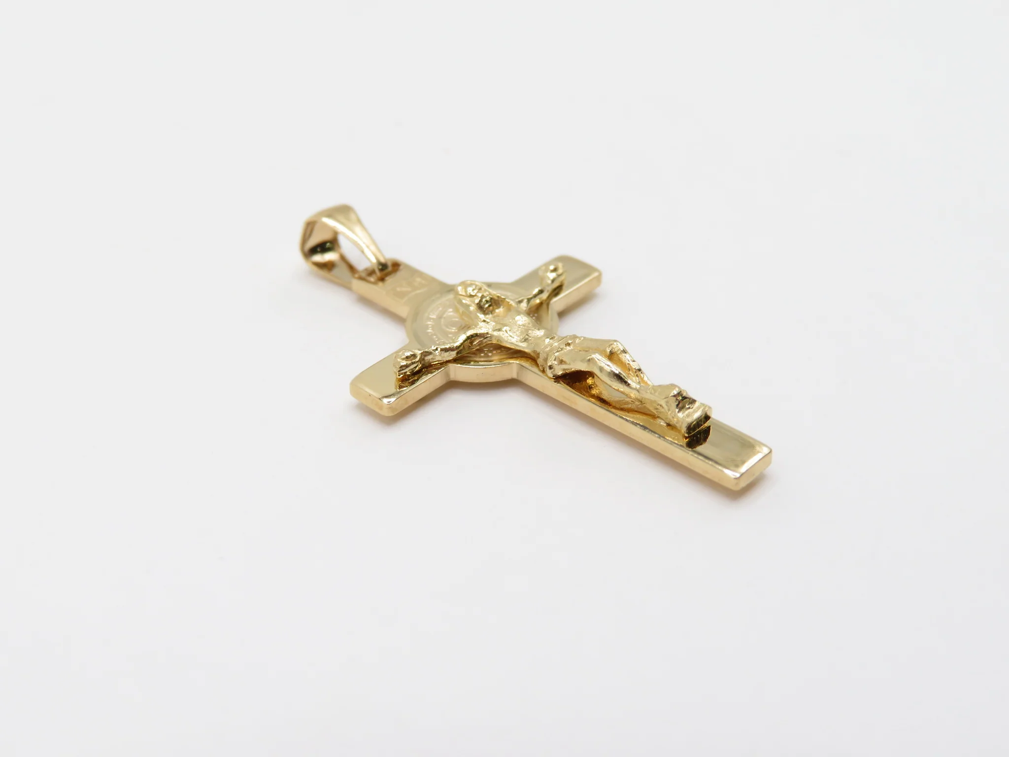 19.25k Yellow Gold St. Benedict Crucifix Pendant