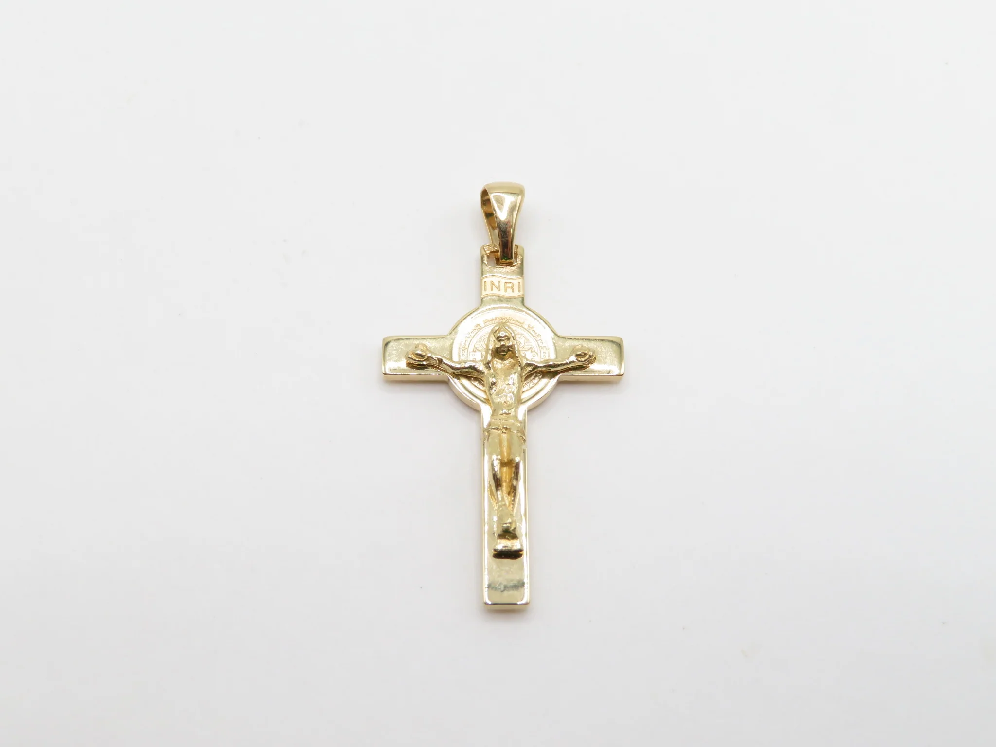 19.25k Yellow Gold St. Benedict Crucifix Pendant - Image 3