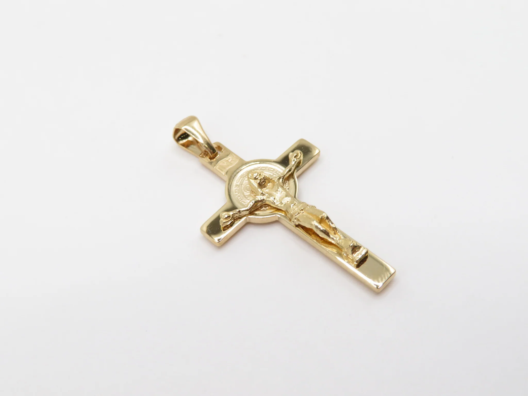 19.25k Yellow Gold St. Benedict Crucifix Pendant - Image 5