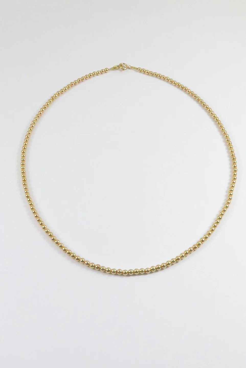 3mm Gold Filled Bead Necklace - Image 3