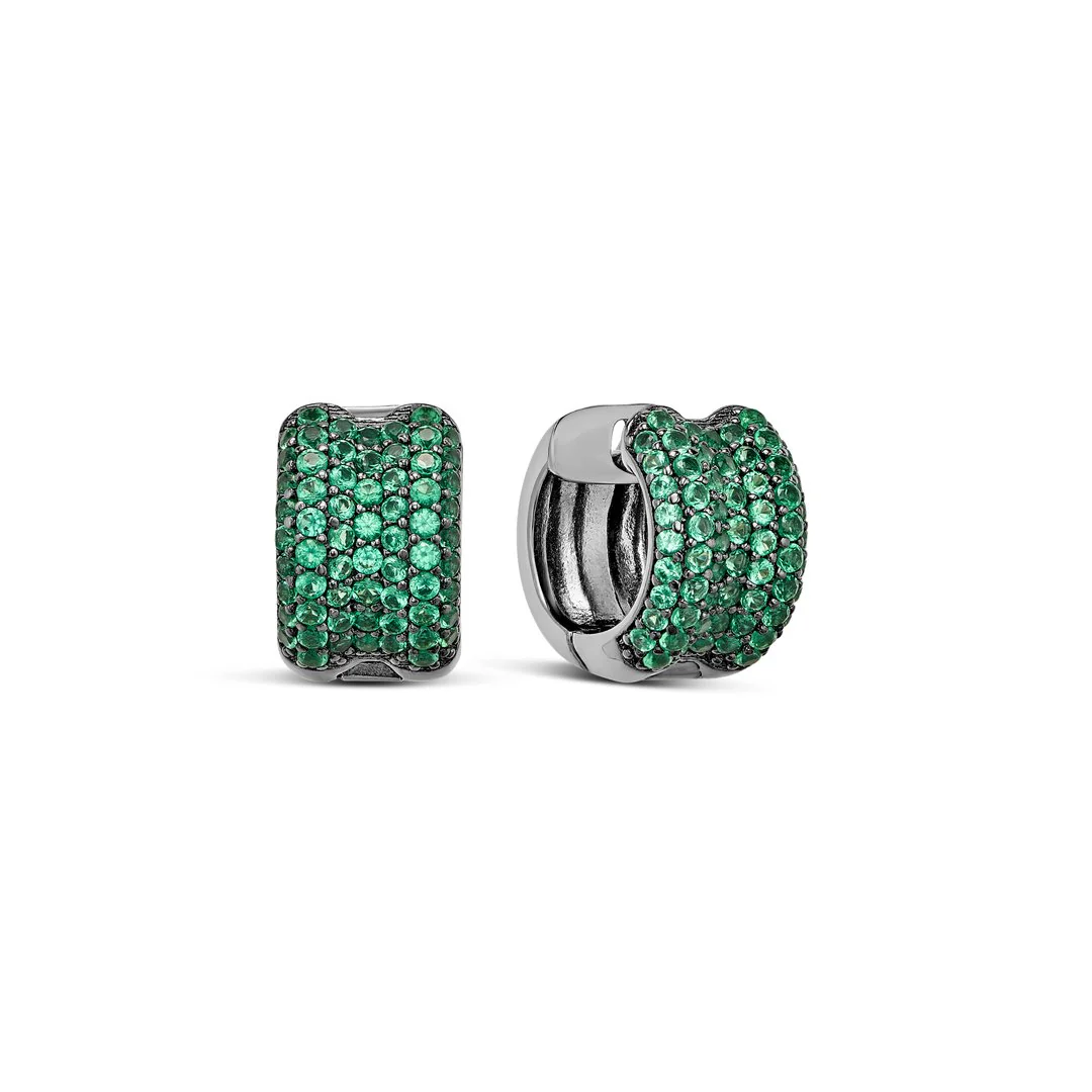 Sterling Silver Mini Pavé Huggies