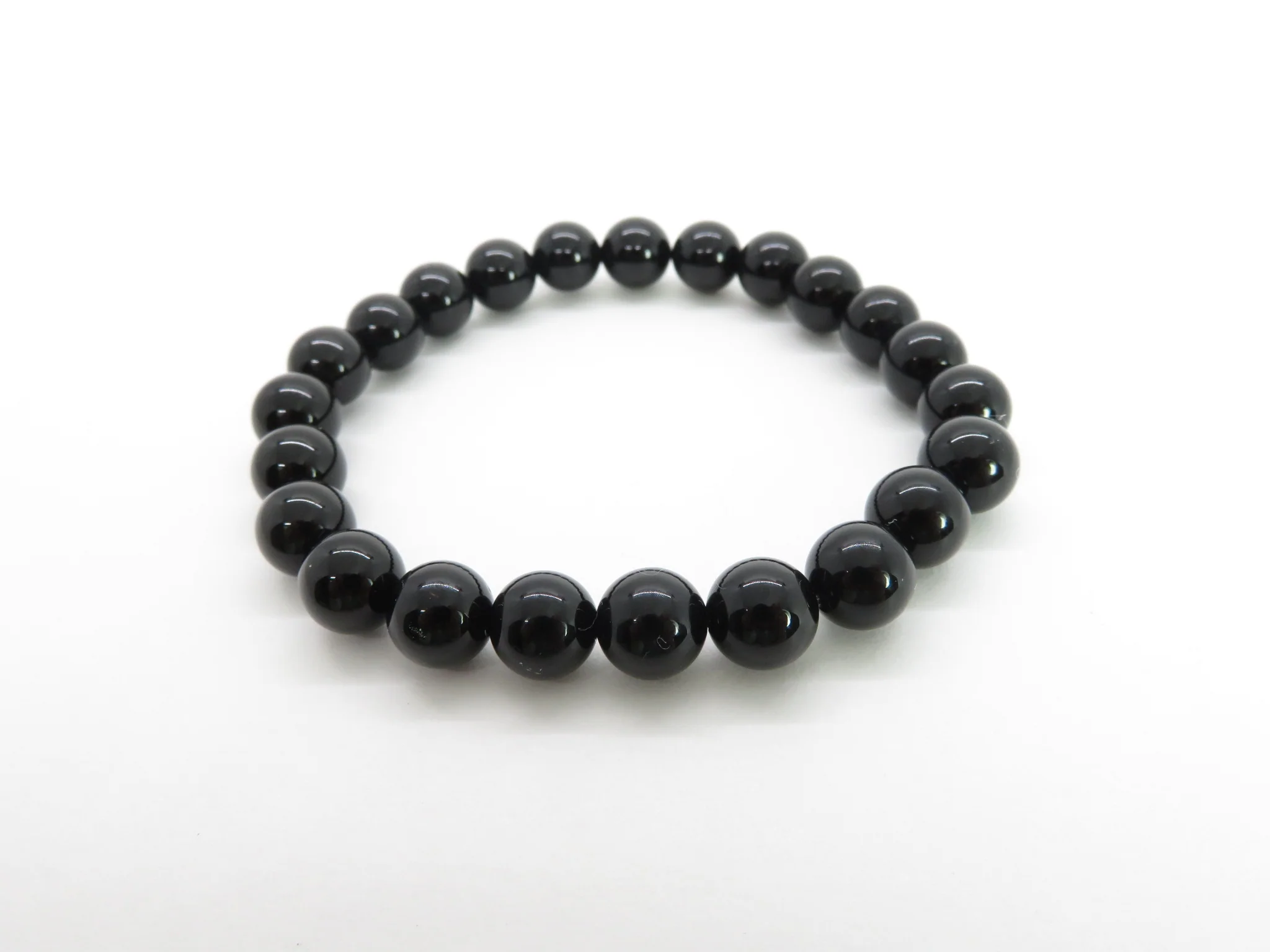 Black Onyx Stretch Bead Bracelet - Image 3