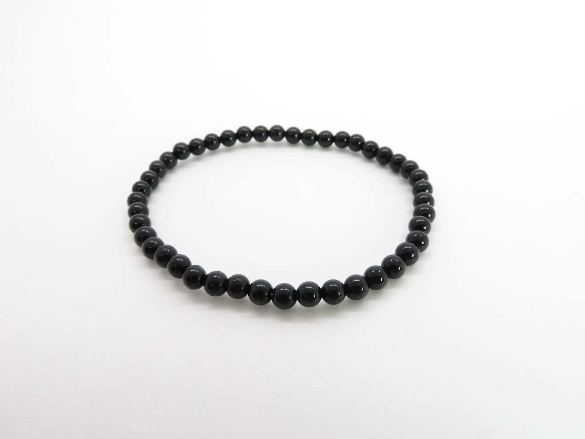 Black Onyx Stretch Bead Bracelet - Image 9