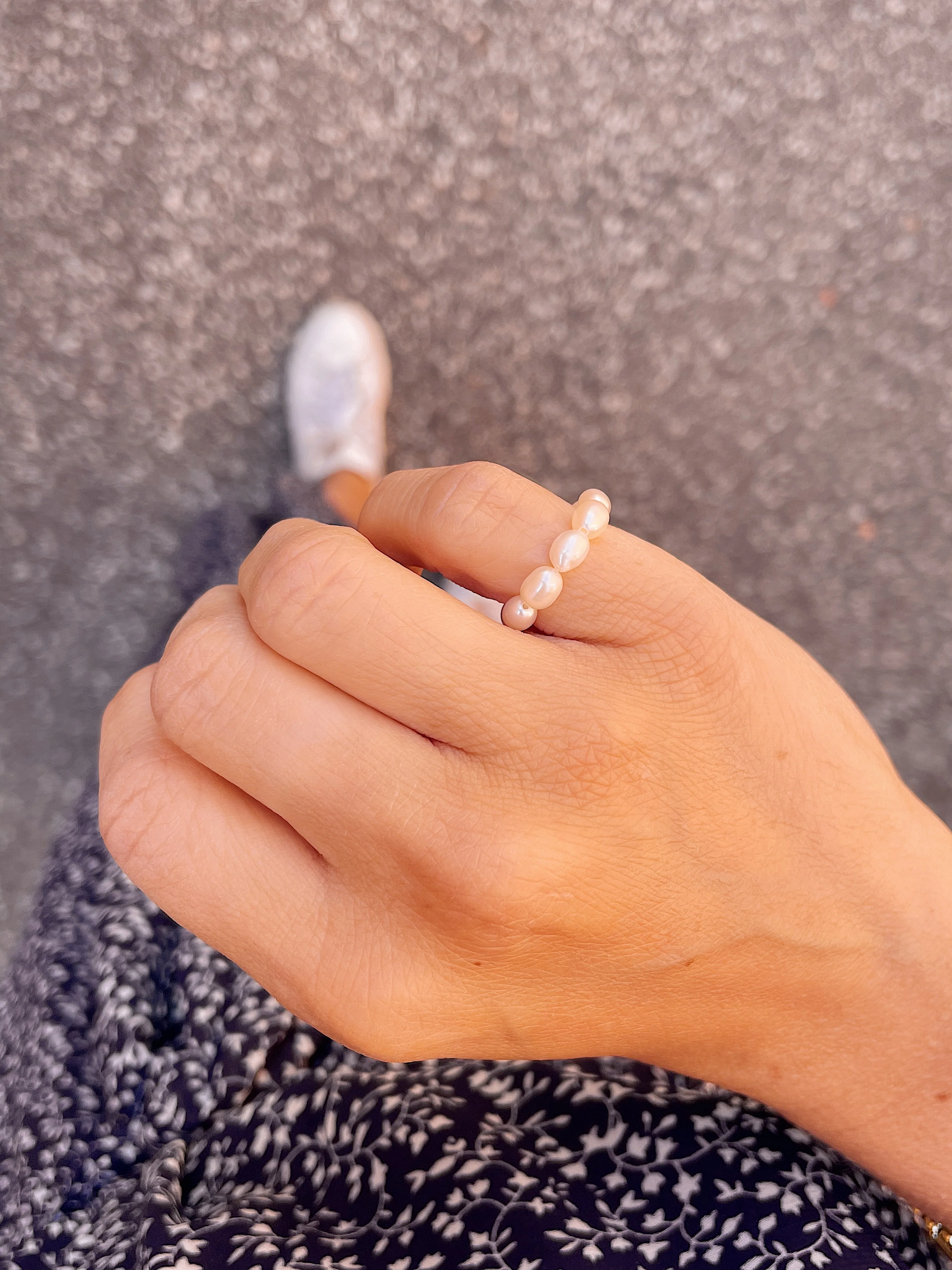 Stretch Fresh Water Pearl Ring - Image 5