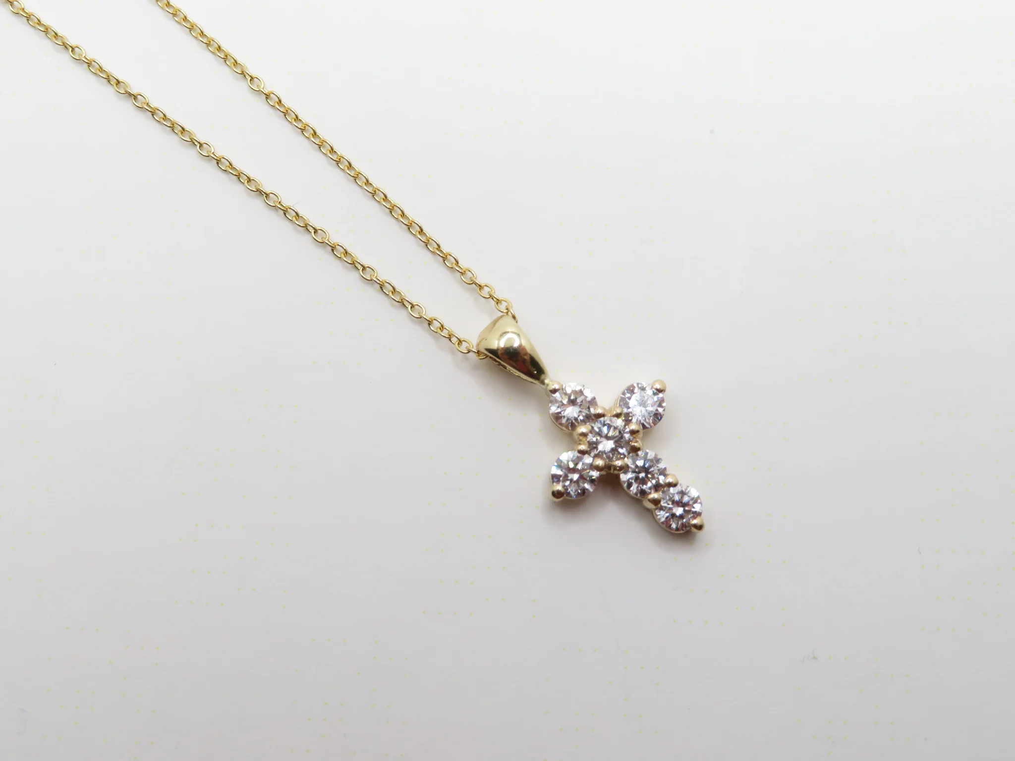Luna Diamond Cross Necklace