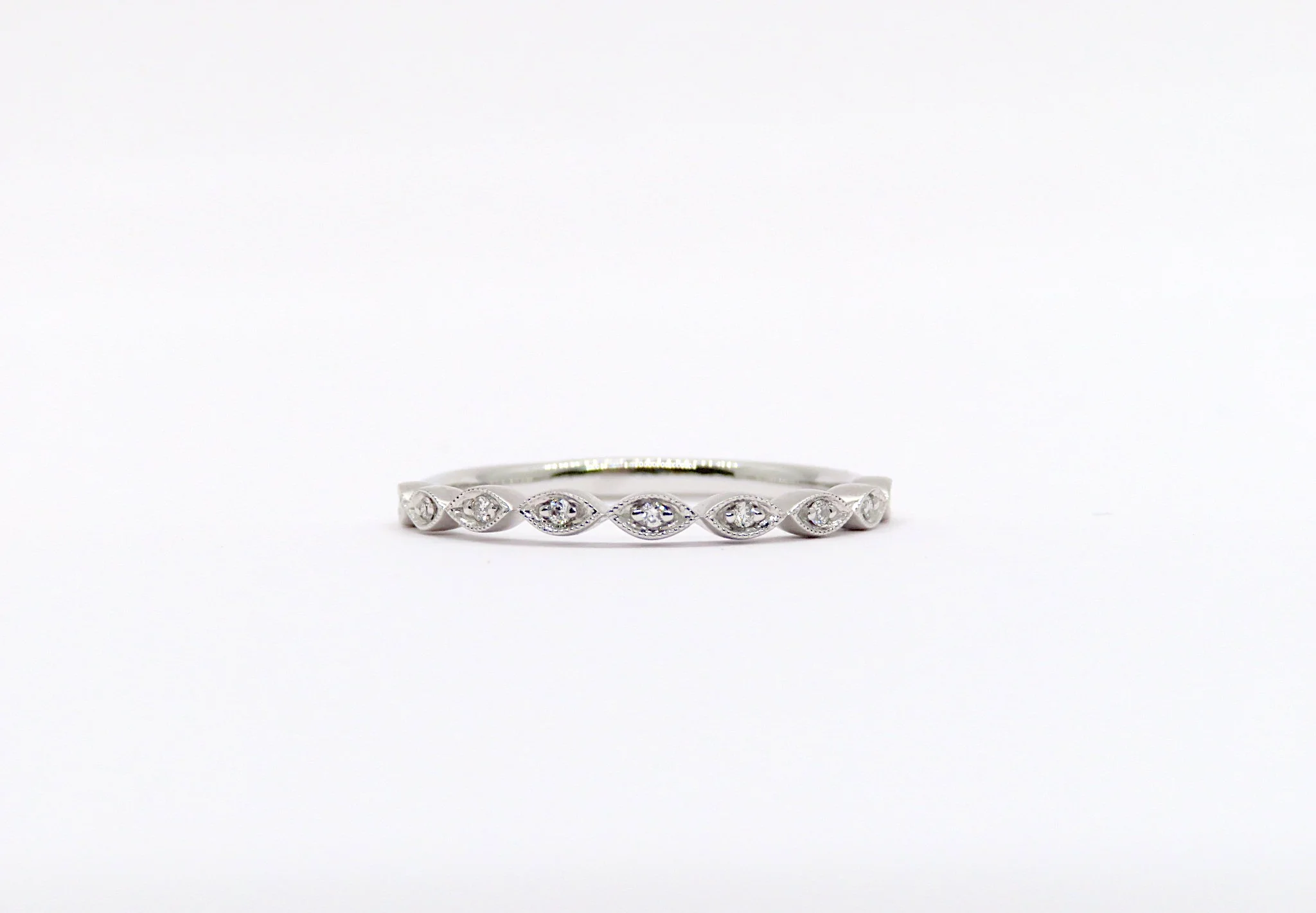 14k Micro Marquise Diamond Band - Image 3