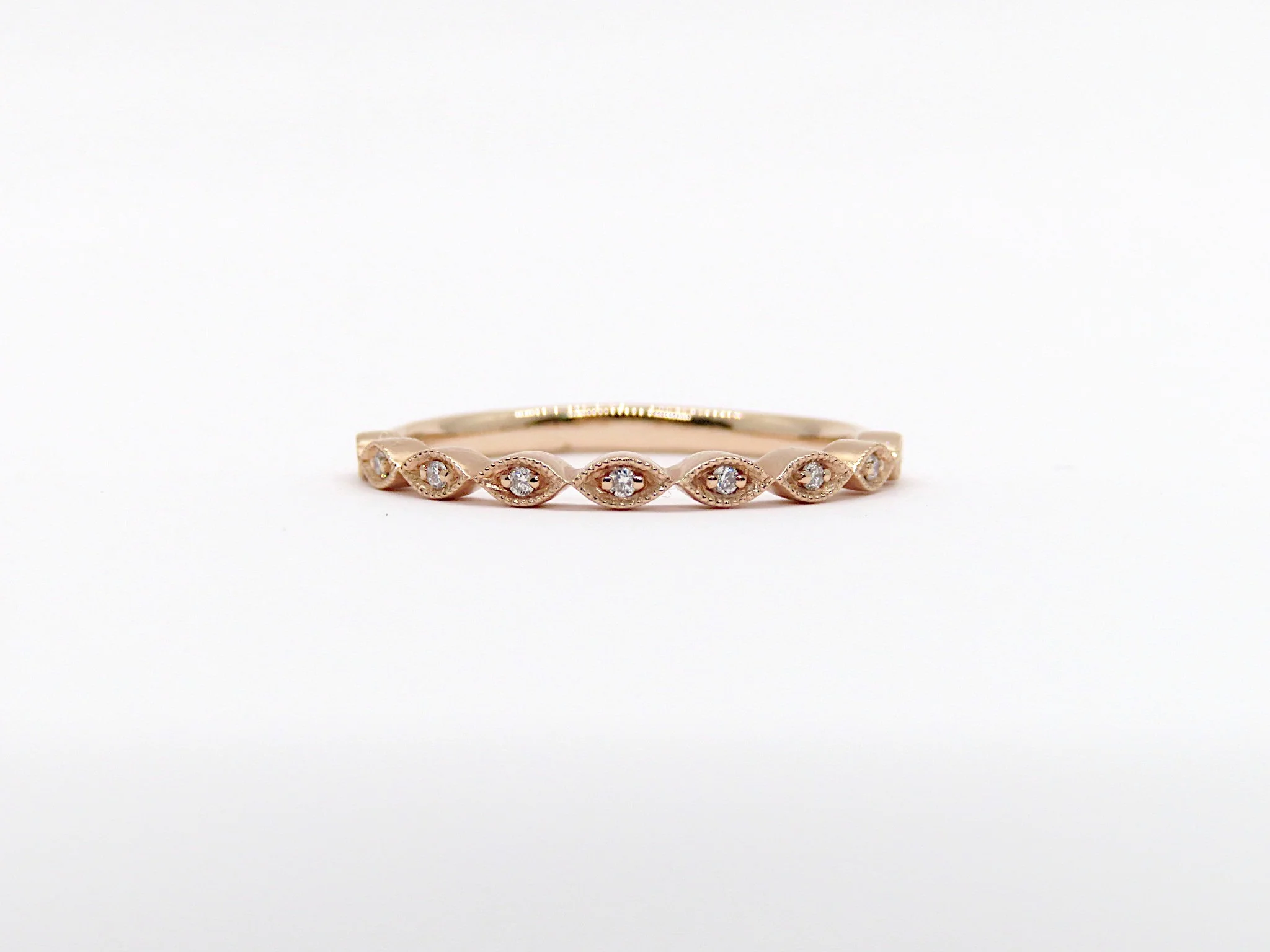 14k Micro Marquise Diamond Band - Image 5