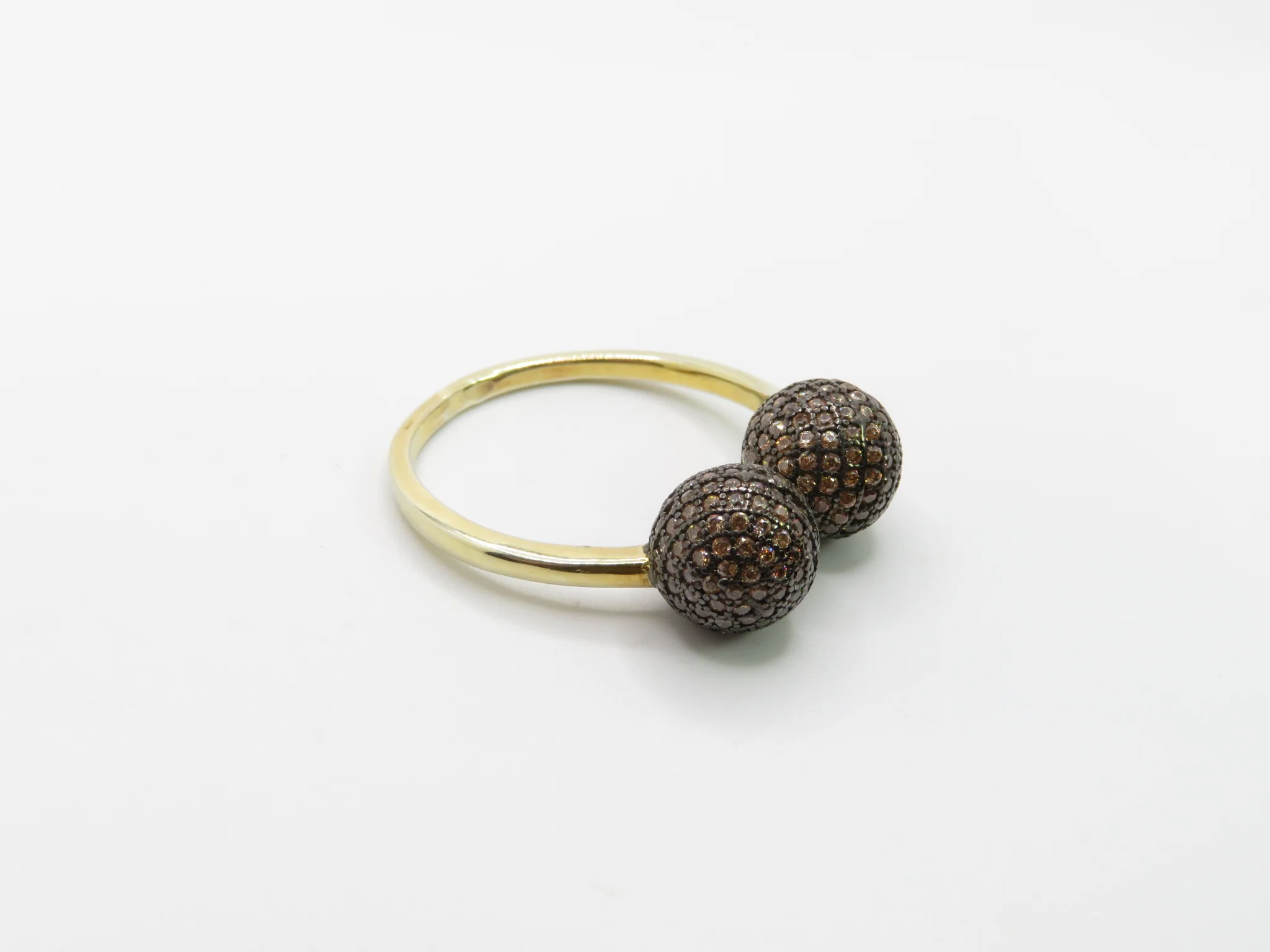 Sterling Silver Double Twist Ball Ring