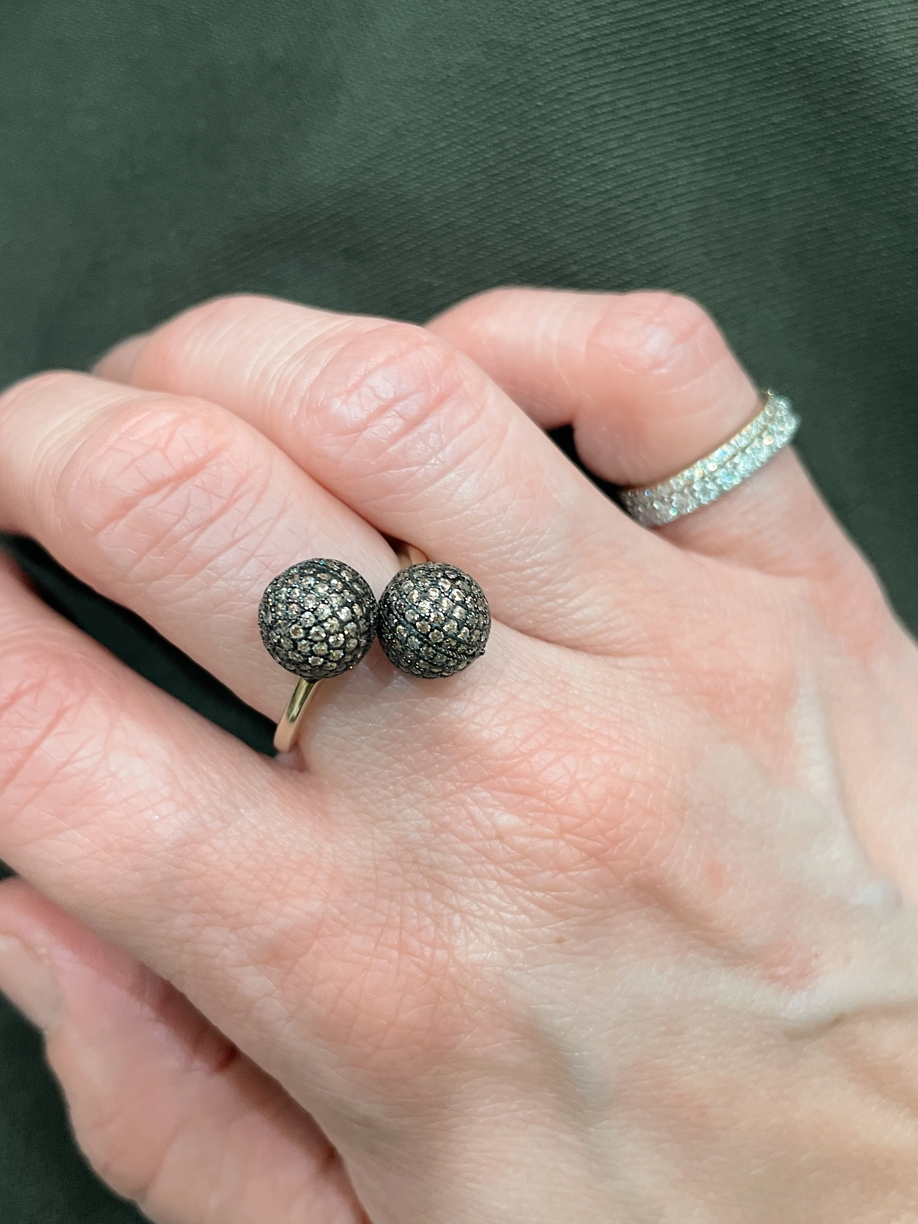 Sterling Silver Double Twist Ball Ring - Image 2