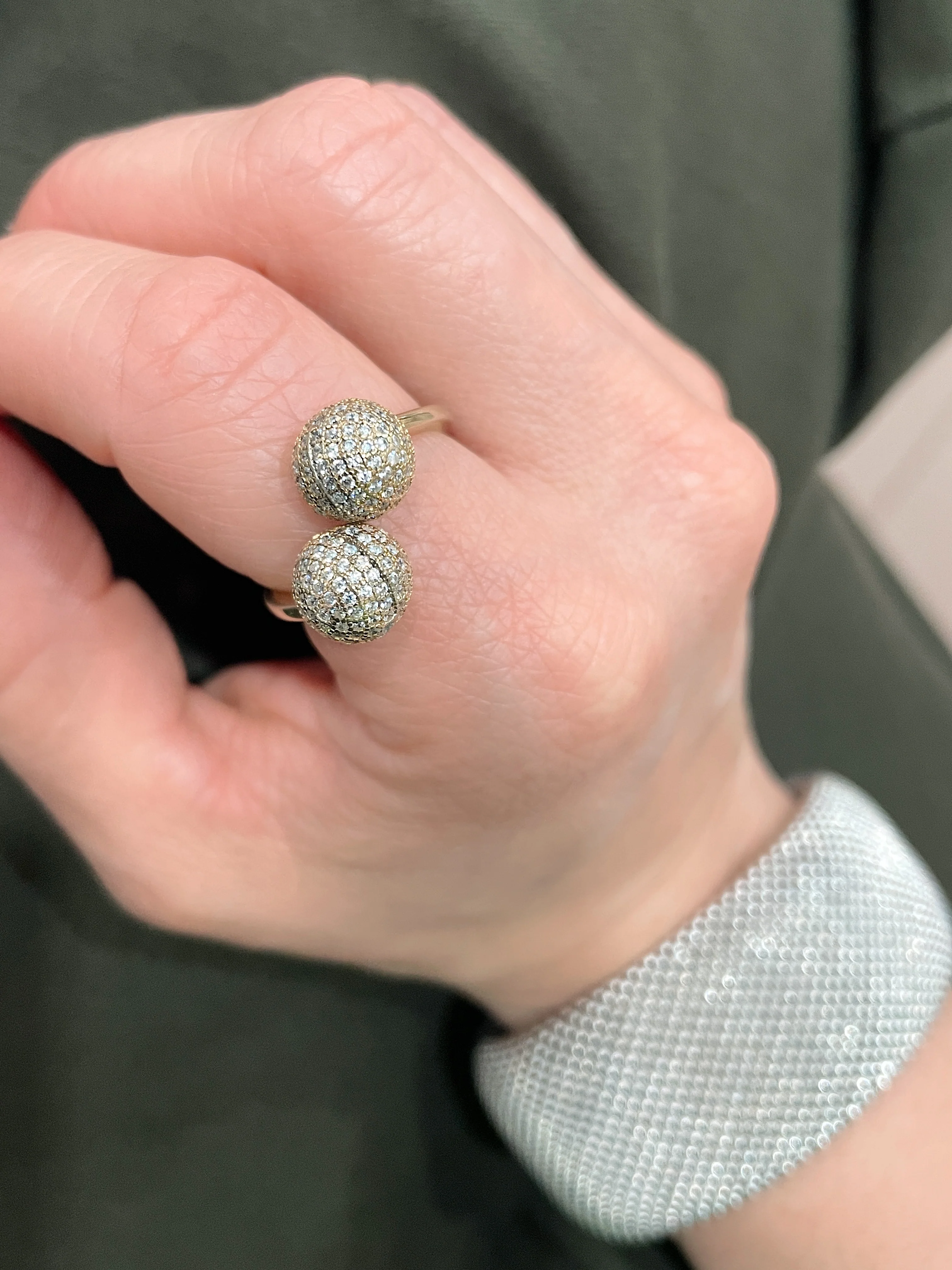 Sterling Silver Double Twist Ball Ring - Image 4