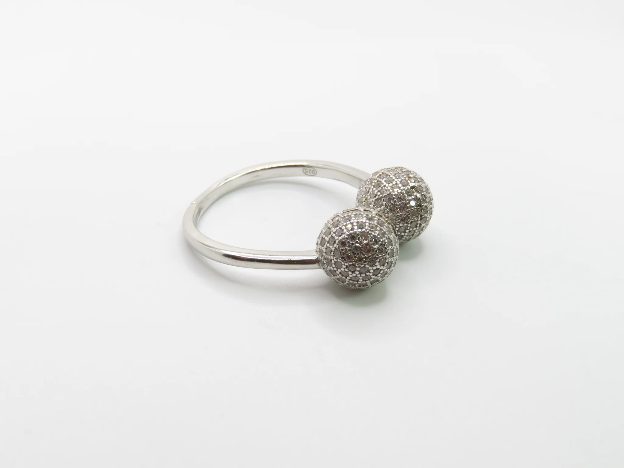 Sterling Silver Double Twist Ball Ring - Image 5