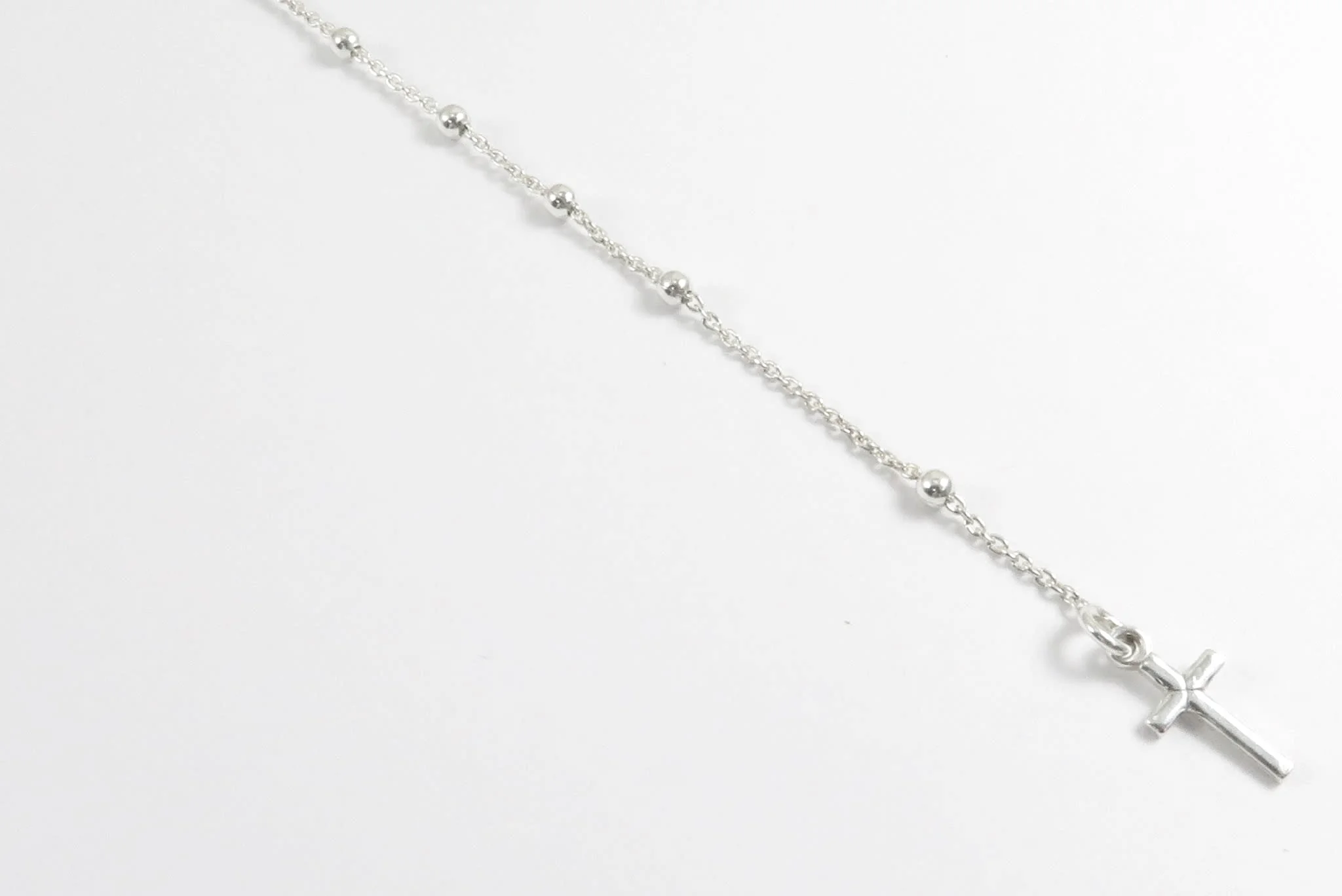 Sterling Silver Rosary Bead Bracelet - Image 5