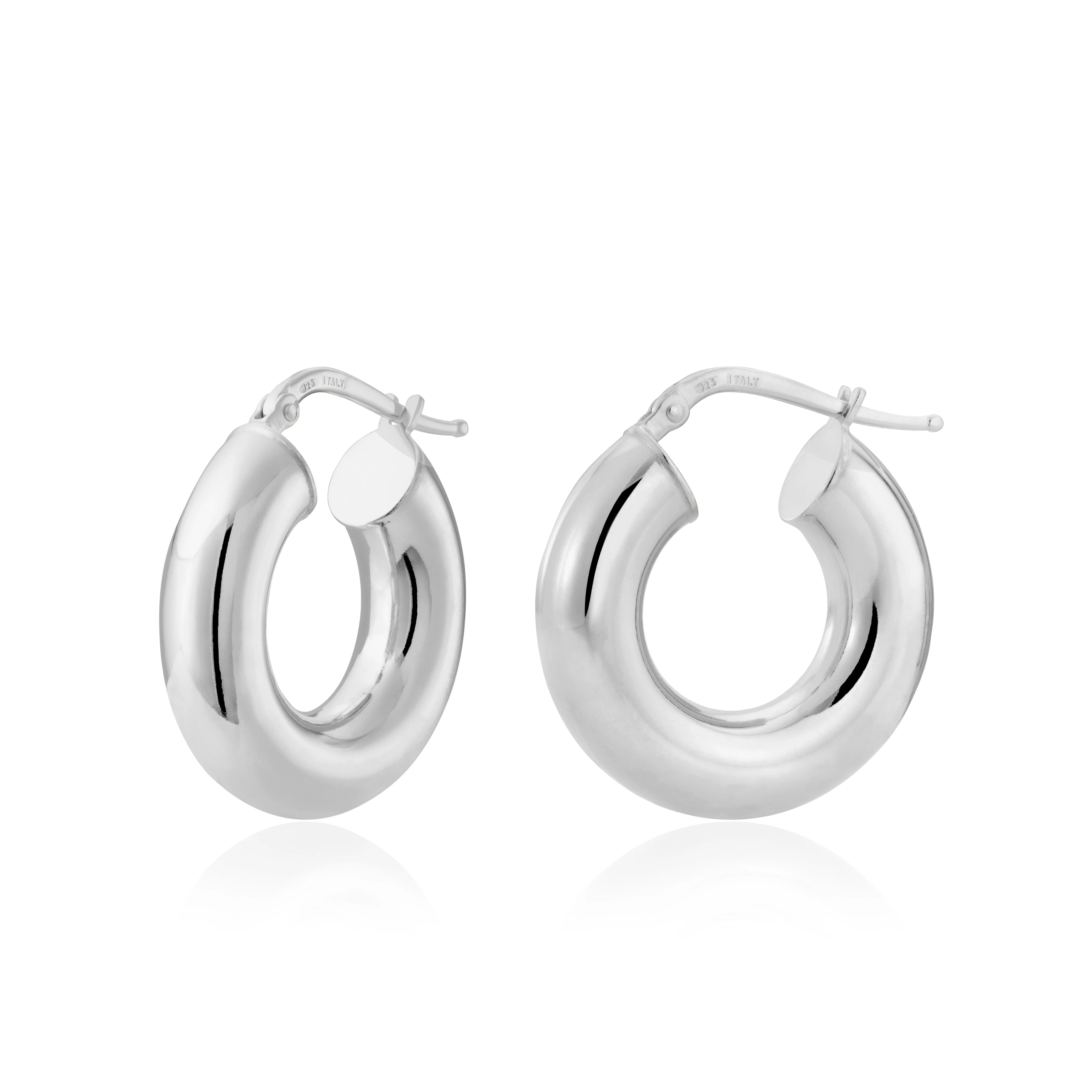 Sterling Silver Tubular Hoops