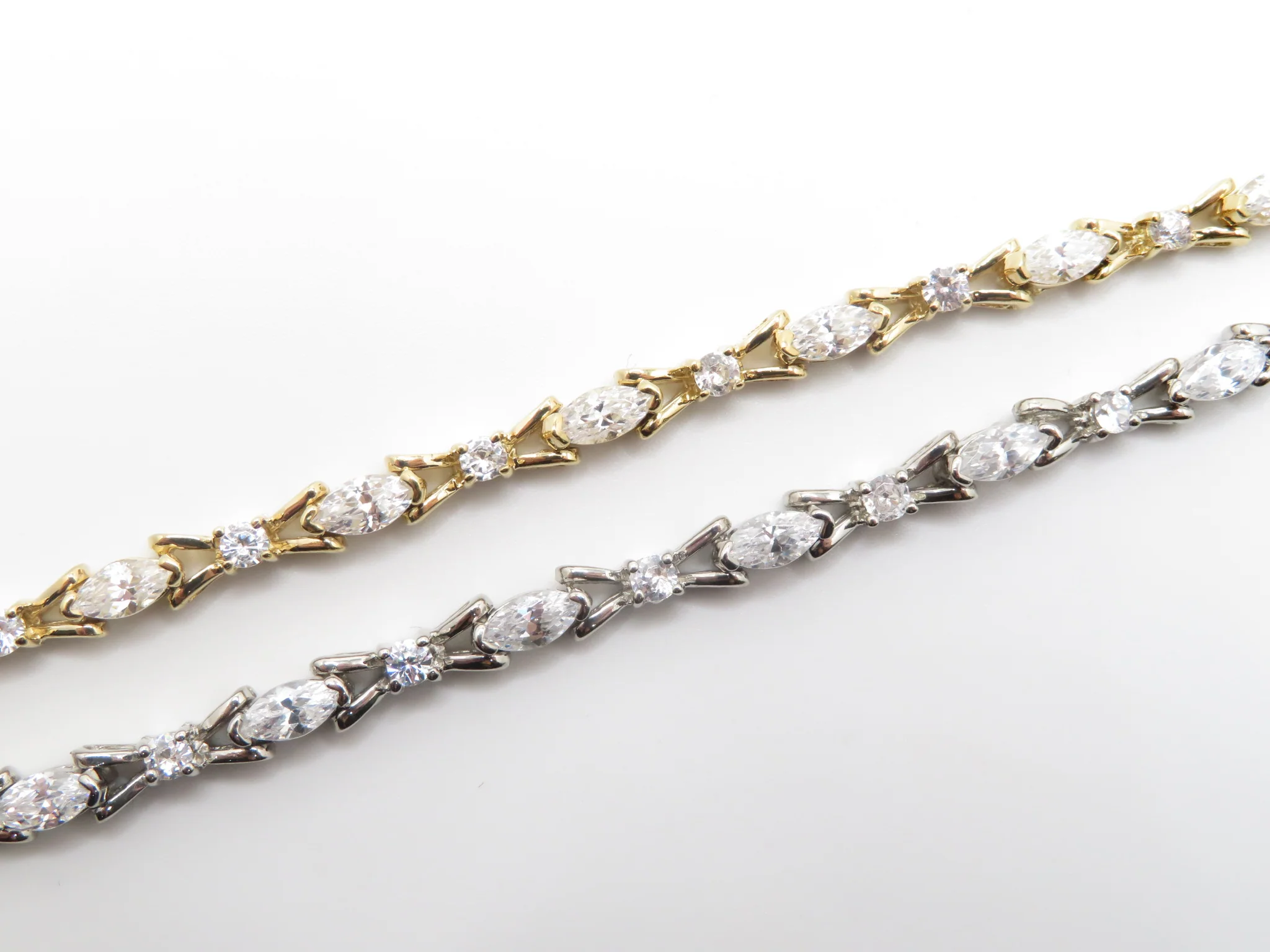 Sterling Silver Bow Marquise Tennis Bracelet - Image 5