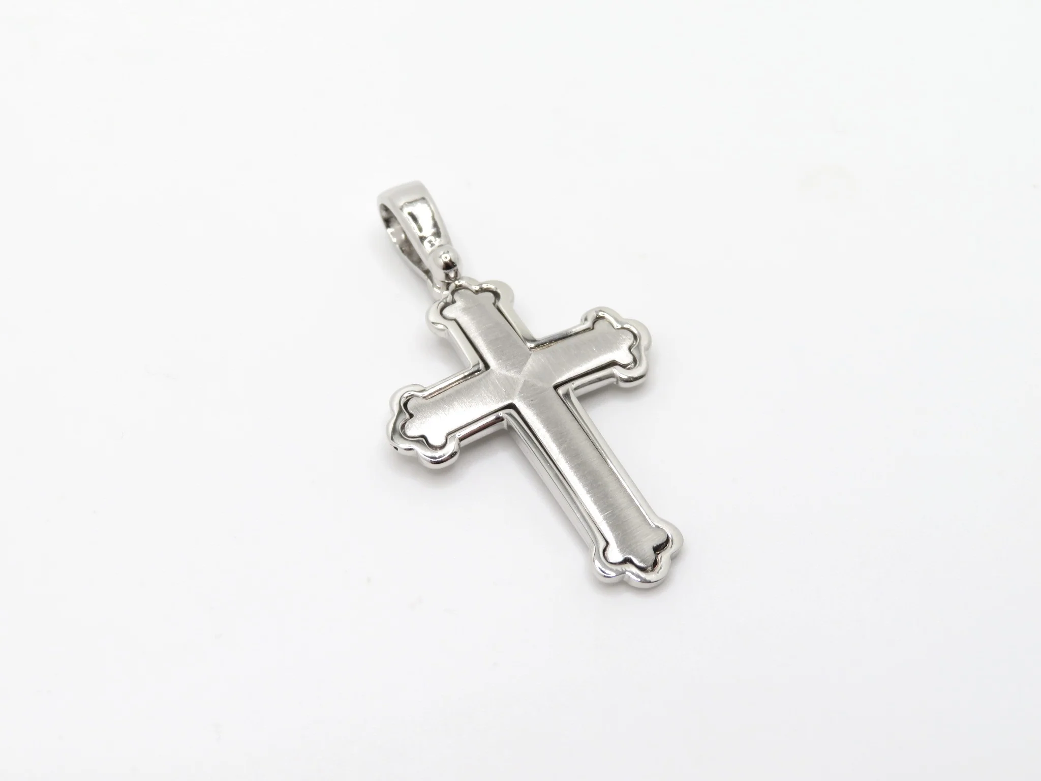 Sterling Silver Mid Size Budded Cross Pendant - Image 3