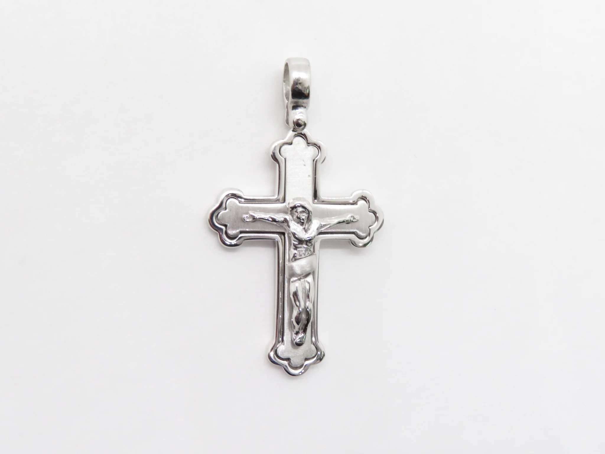 Sterling Silver Mid Size Budded Cross Pendant - Image 5