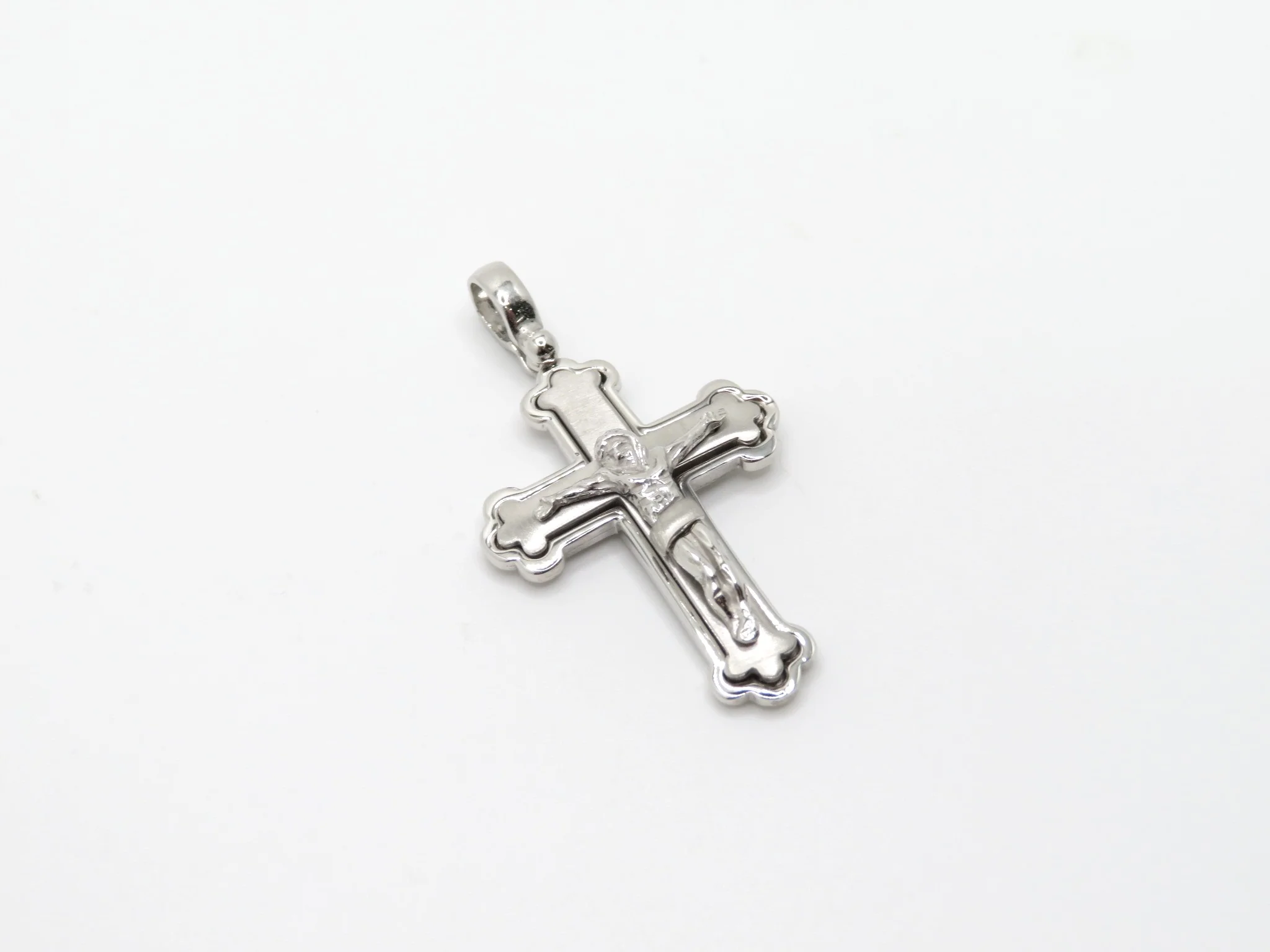 Sterling Silver Mid Size Budded Cross Pendant - Image 6