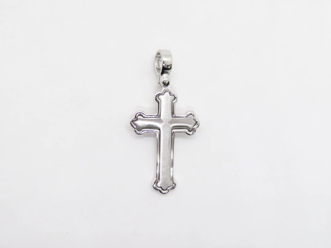 Sterling Silver Small Budded Cross