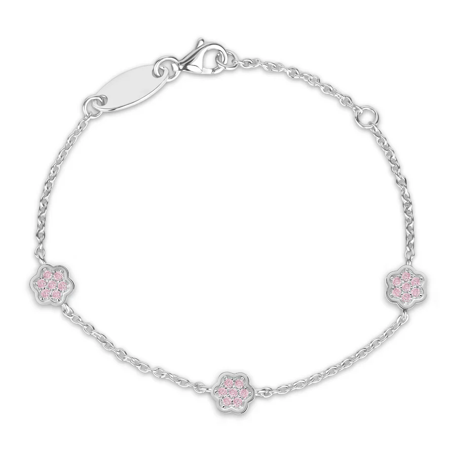 Sterling Silver Flower Bracelet - Image 2