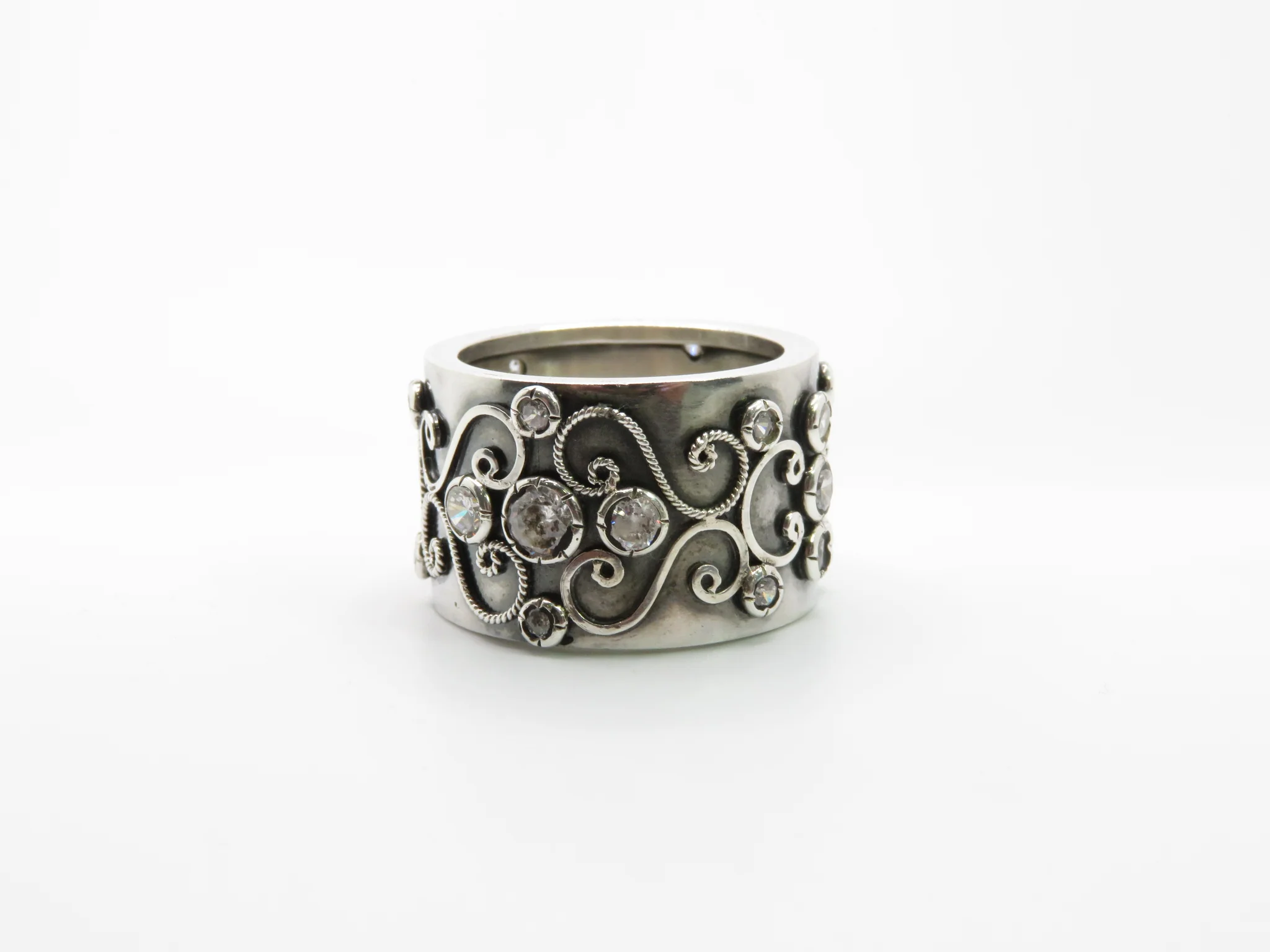 Sterling Silver Chunky Scroll Eternity - Image 3