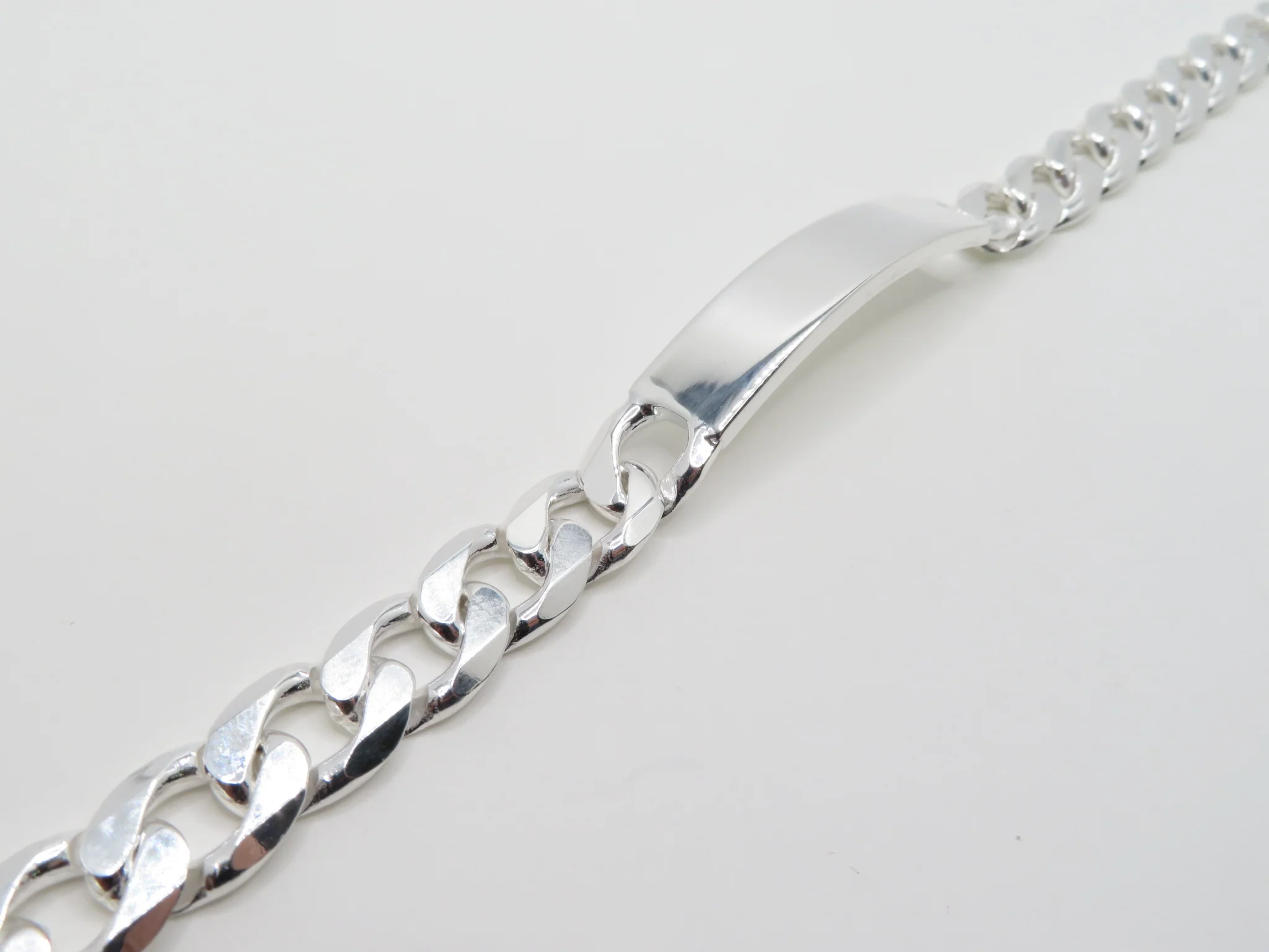 Sterling Silver Curb ID Bracelet - Image 2
