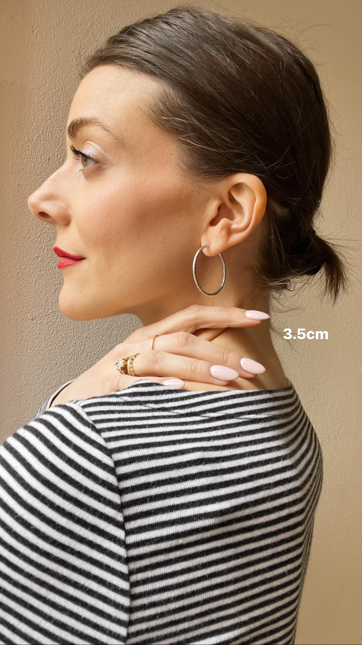 Sterling Silver Diamond Cut Hoops - Image 2