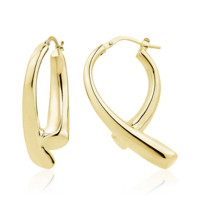 Sterling Silver Sculpted Hoops - Image 5