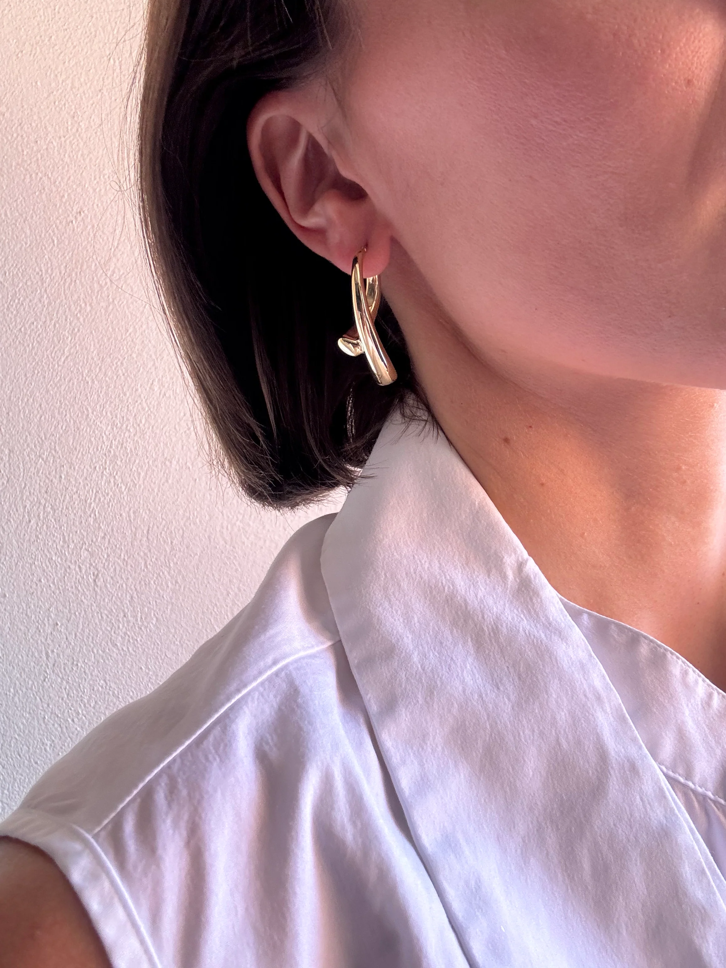Sterling Silver Sculpted Hoops - Image 7