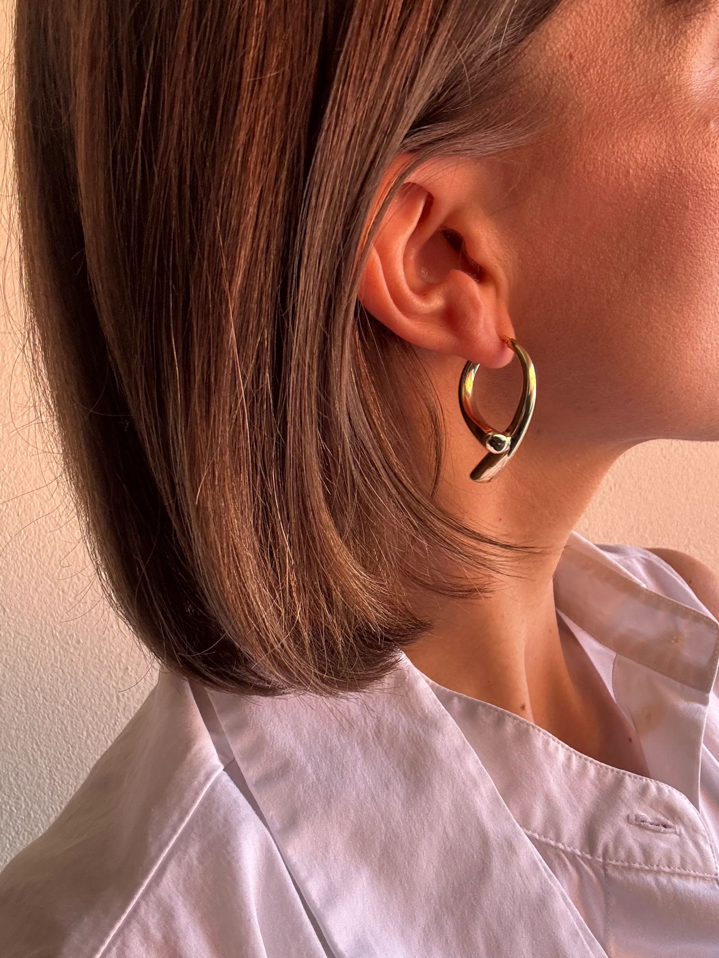 Sterling Silver Sculpted Hoops - Image 8